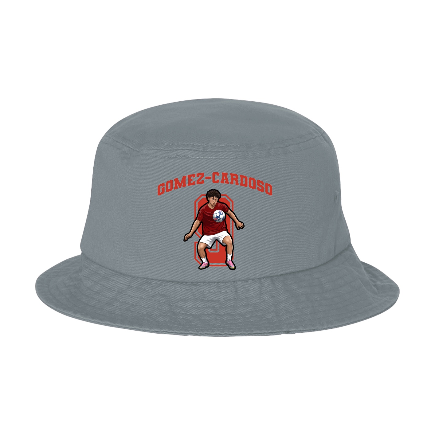 Bucket Cap — Number in Grey