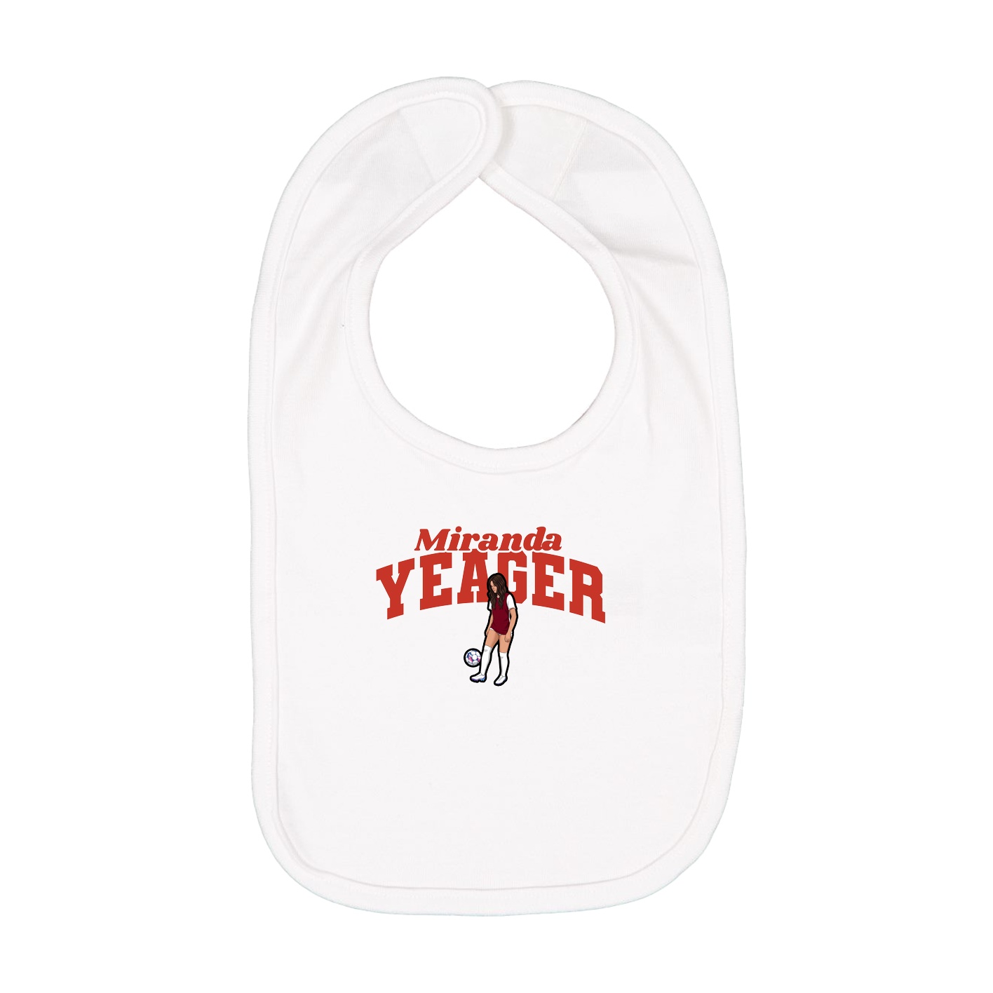 Infant Bib — Signature Arch in White