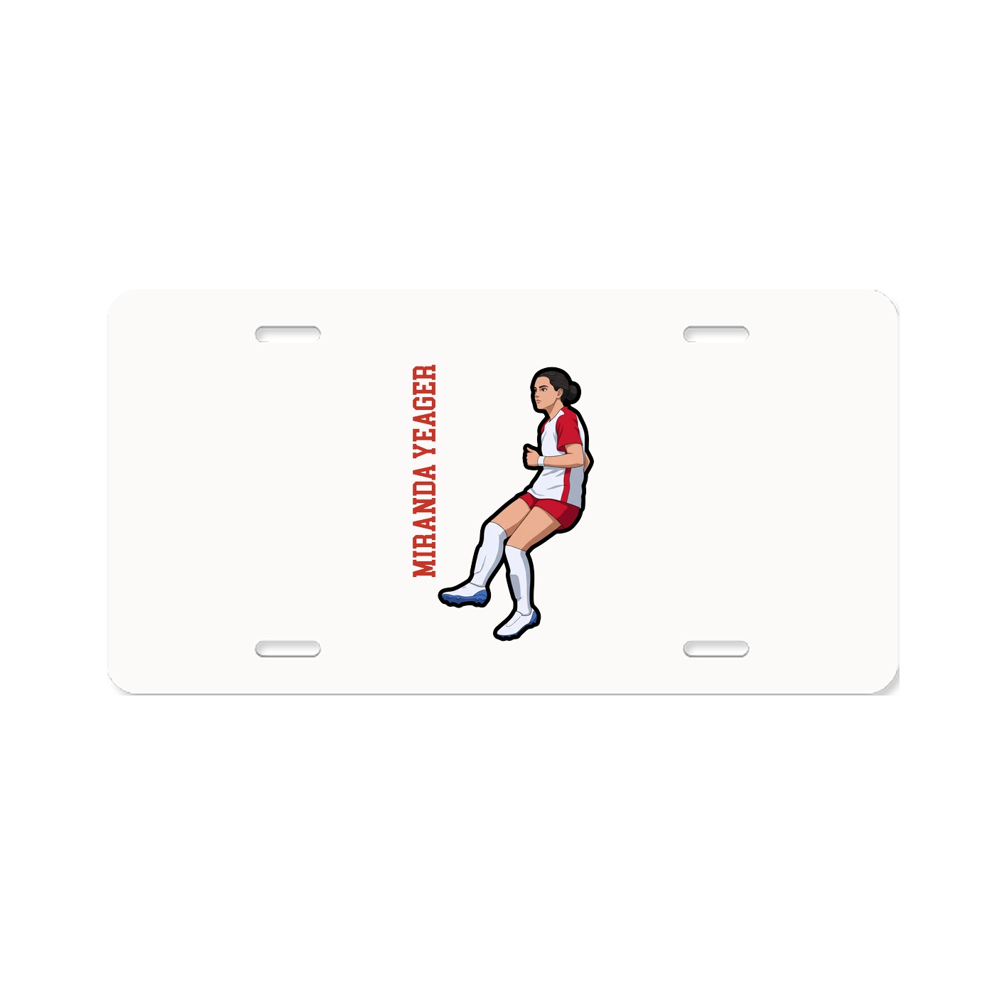 License Plate — Name Vertical in Classic