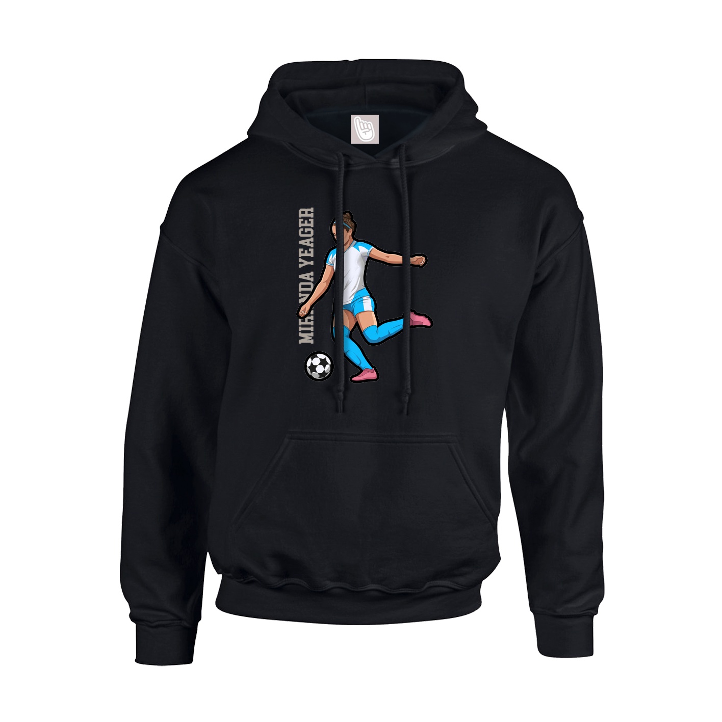 Youth Hoodie — Name Vertical in Black