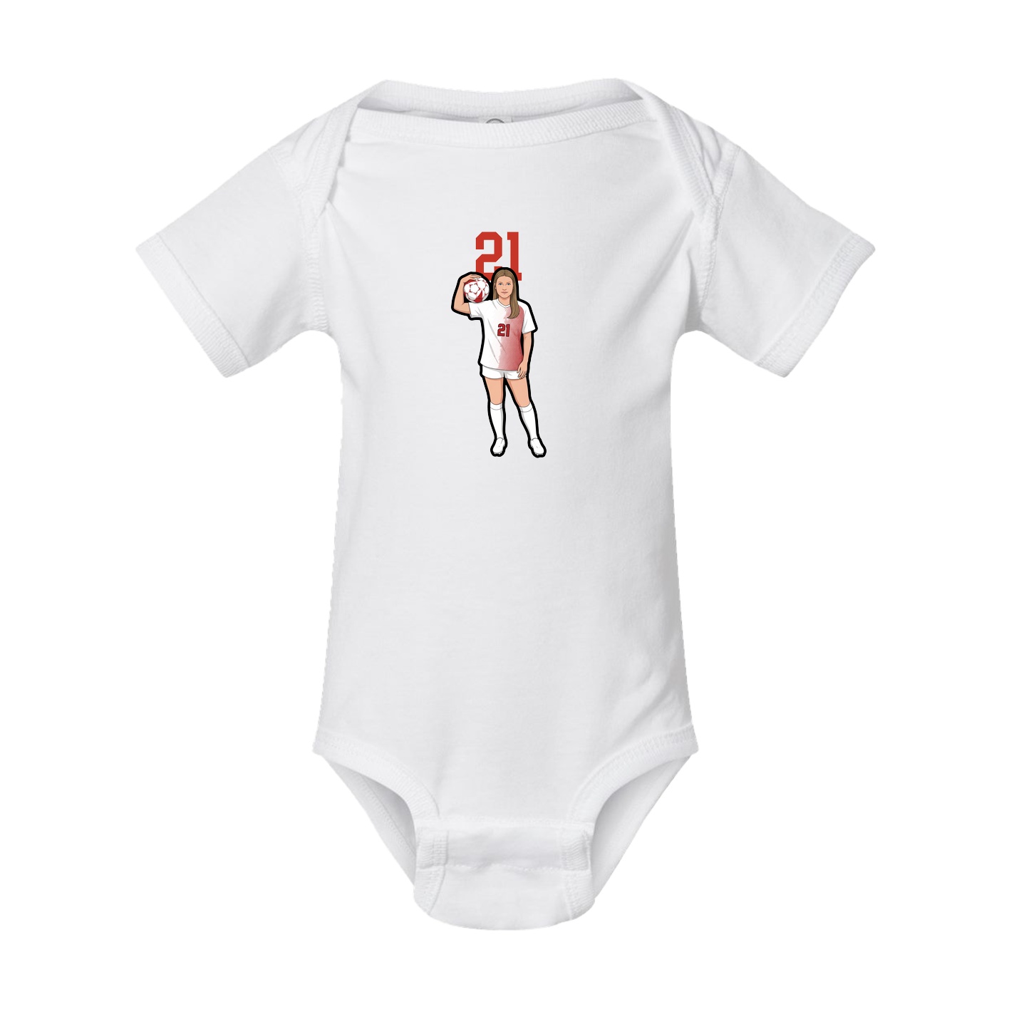 Baby Onesie — Number Top in White