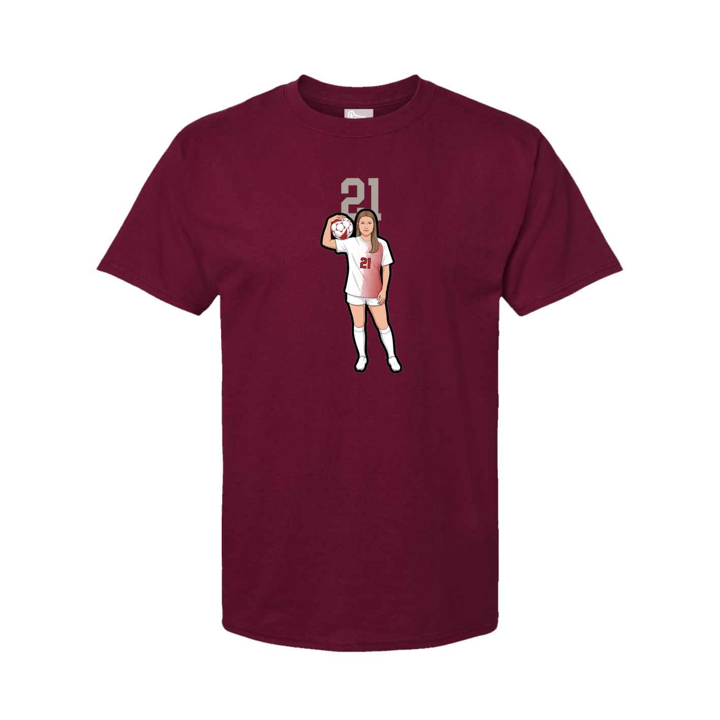 Tee — Number Top in Cardinal