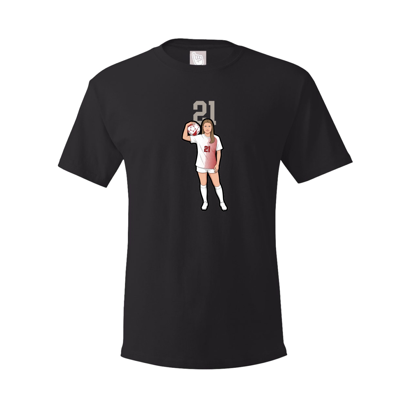 Youth Tee — Number Top in Black