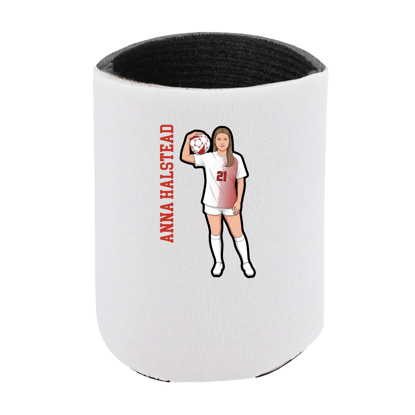 Can Holder — Name Vertical in White
