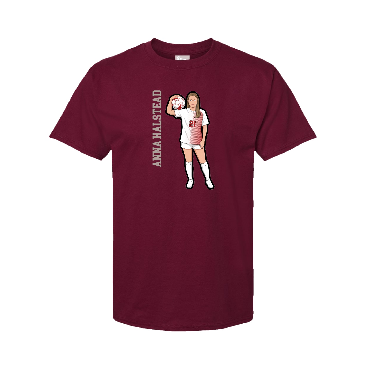 Tee — Name Vertical in Cardinal