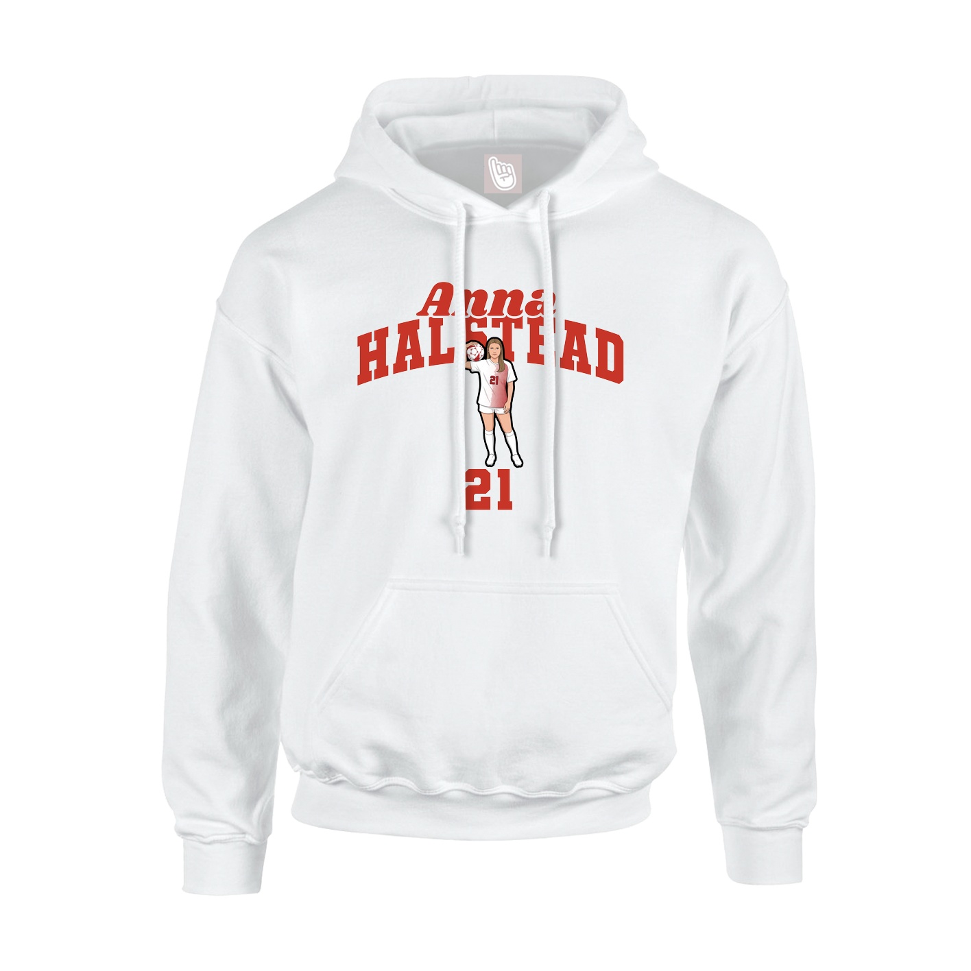 Hoodie — Signature Arch in White