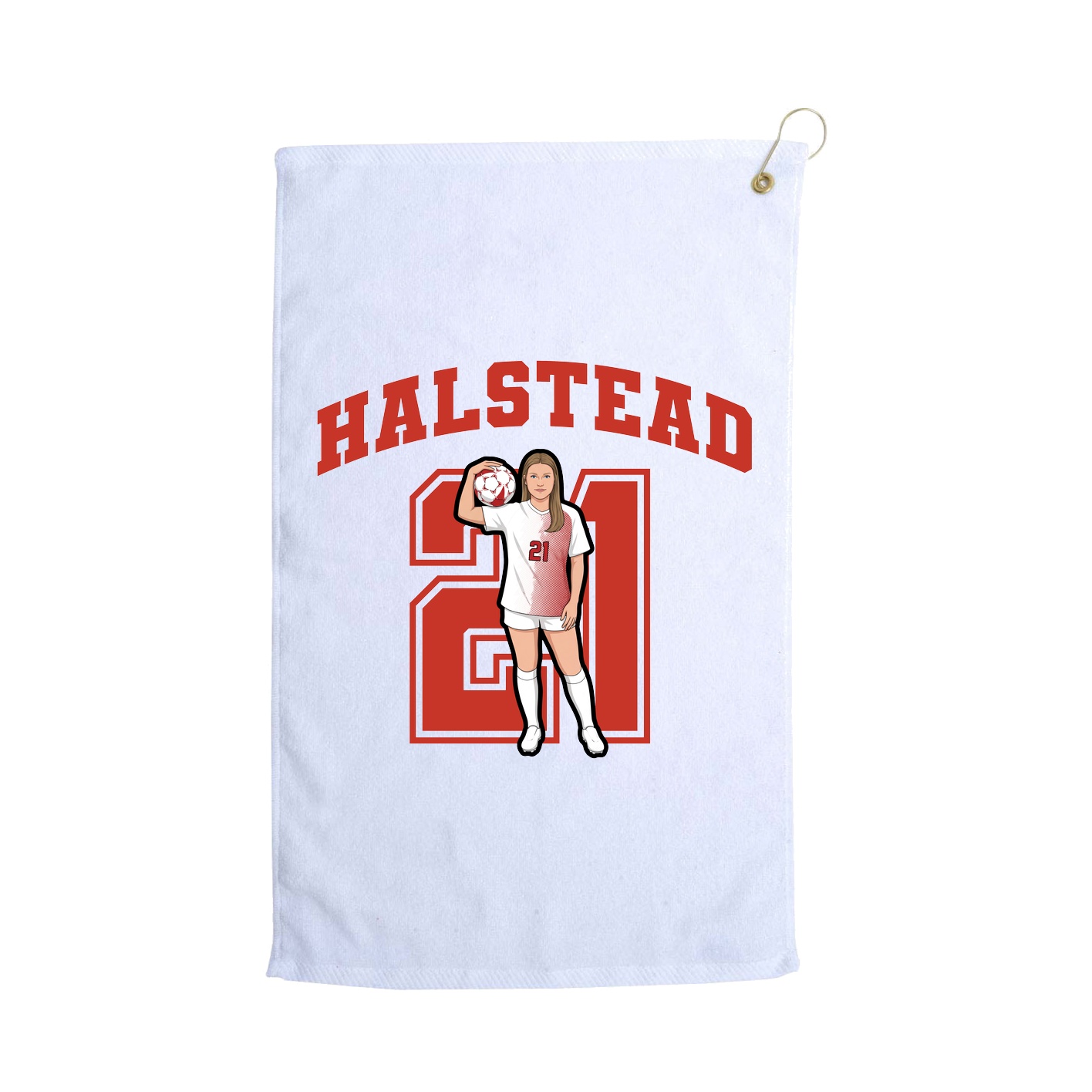 Golf Towel — Number in White