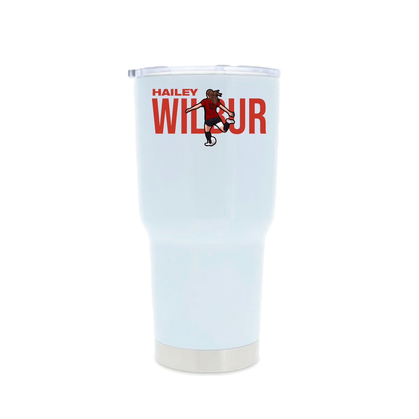 30oz Stainless Steel Tumbler — Player Name in White