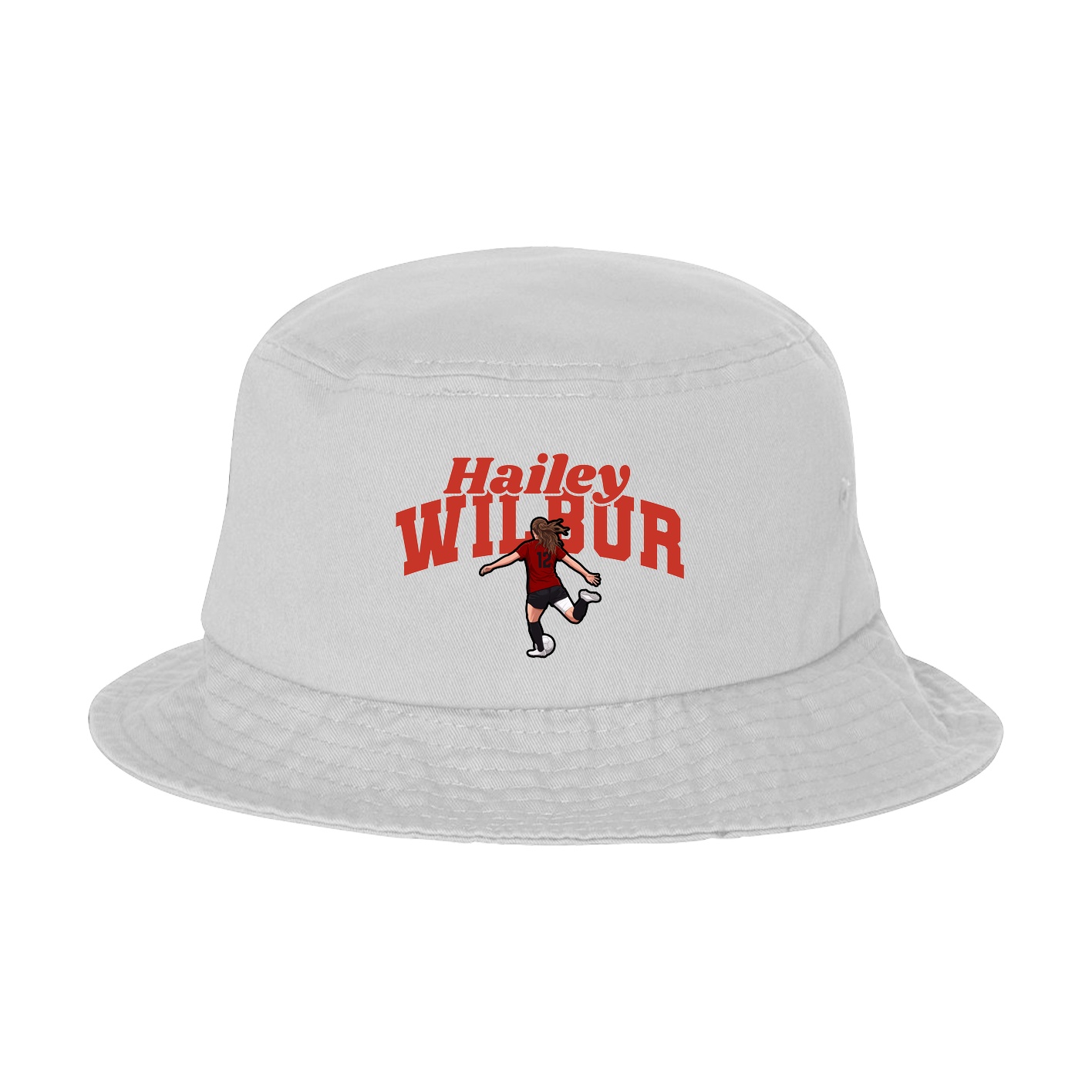 Bucket Cap — Signature Arch in White