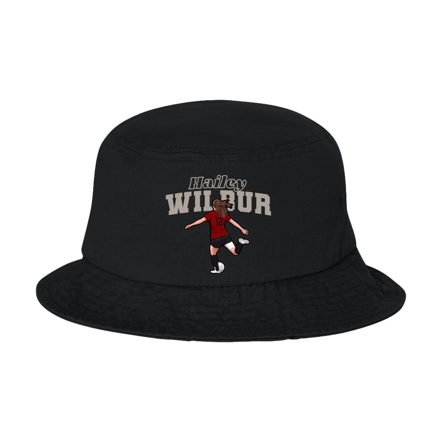 Bucket Cap — Name Arch in Black
