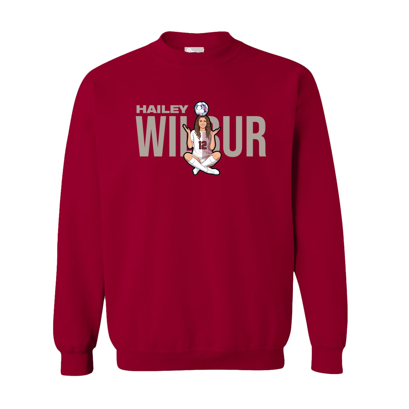 Fleece Crew — Player Name in Cardinal