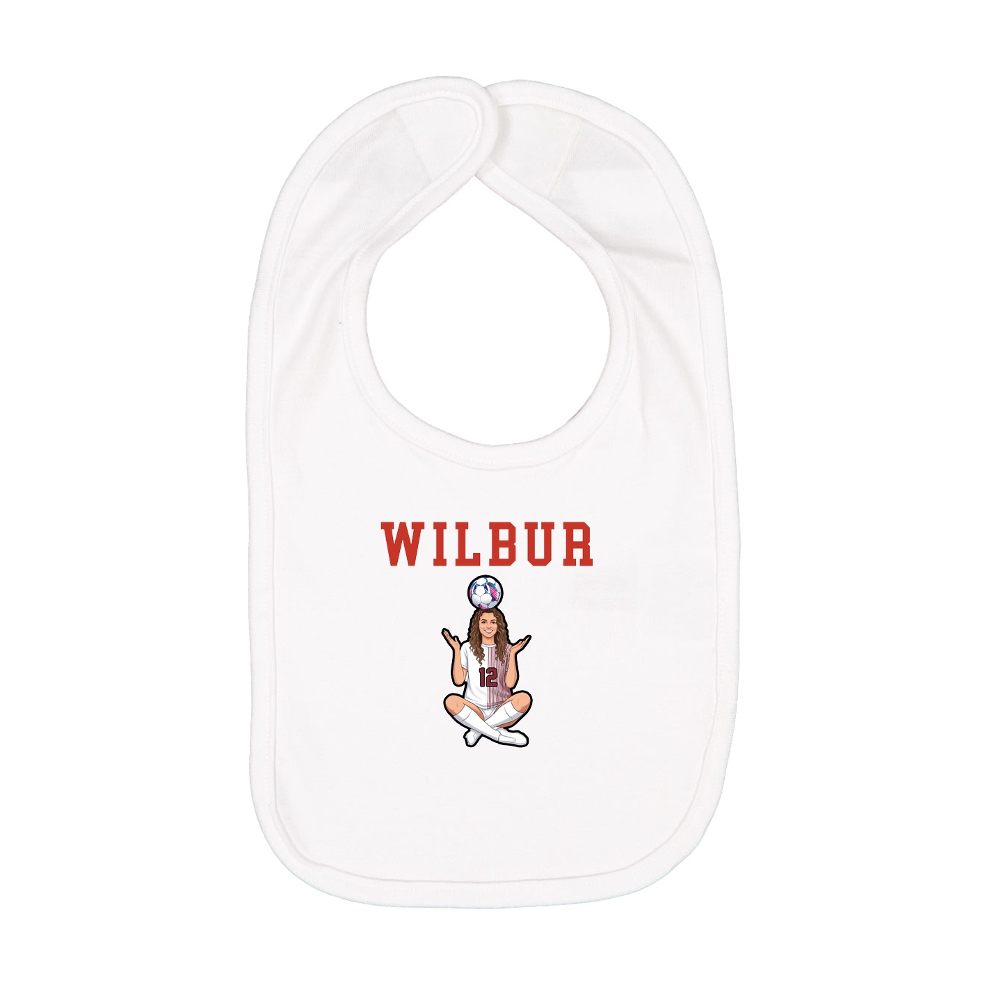 Infant Bib — Shirsey in White