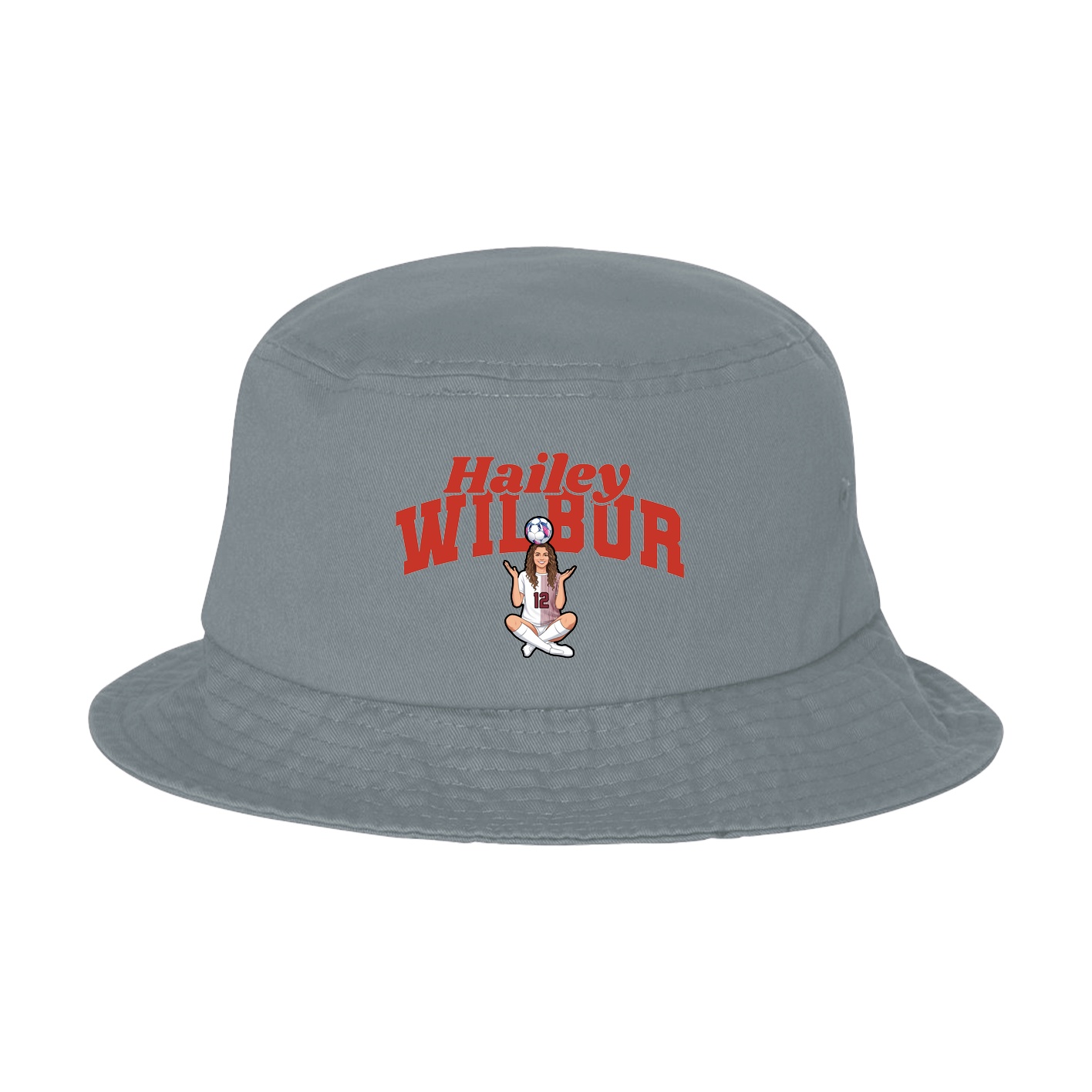 Bucket Cap — Signature Arch in Grey