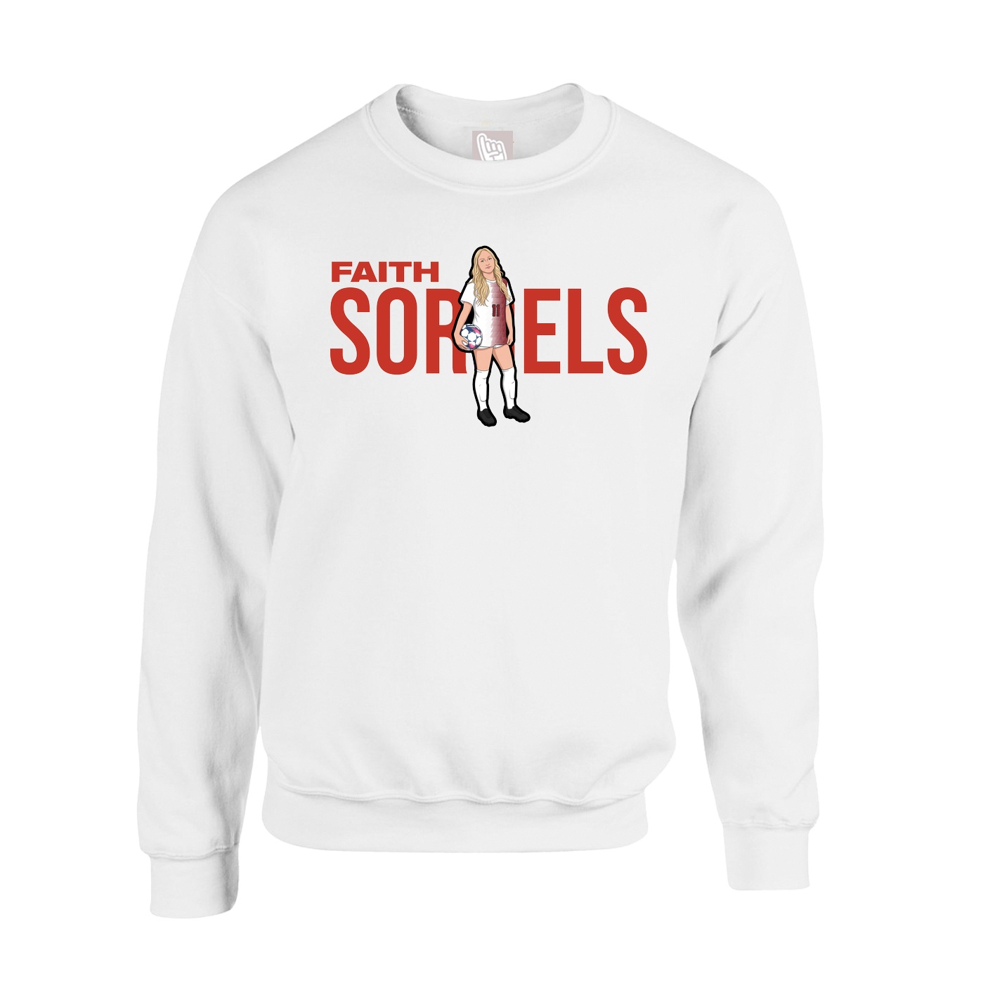 Fleece Crew — Player Name in White