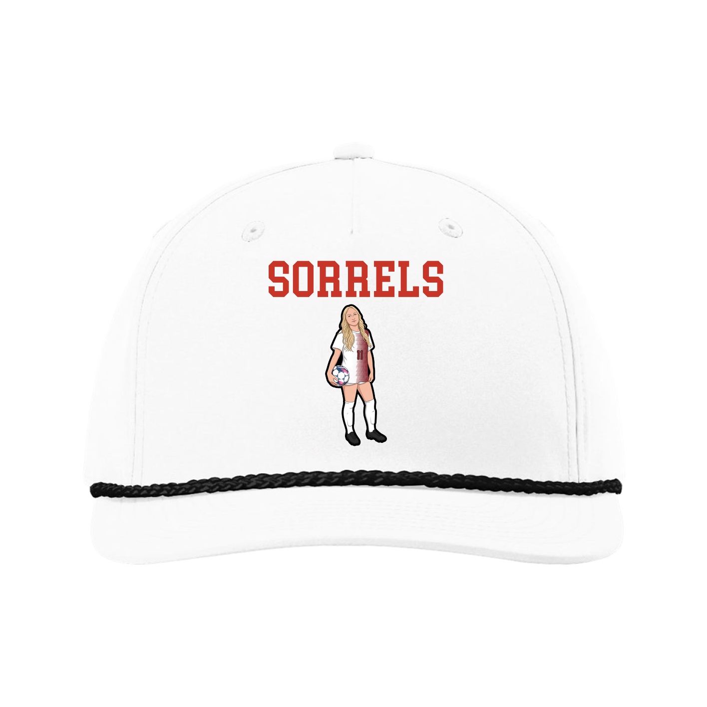 Five-Panel Classic Rope Cap — Shirsey in White