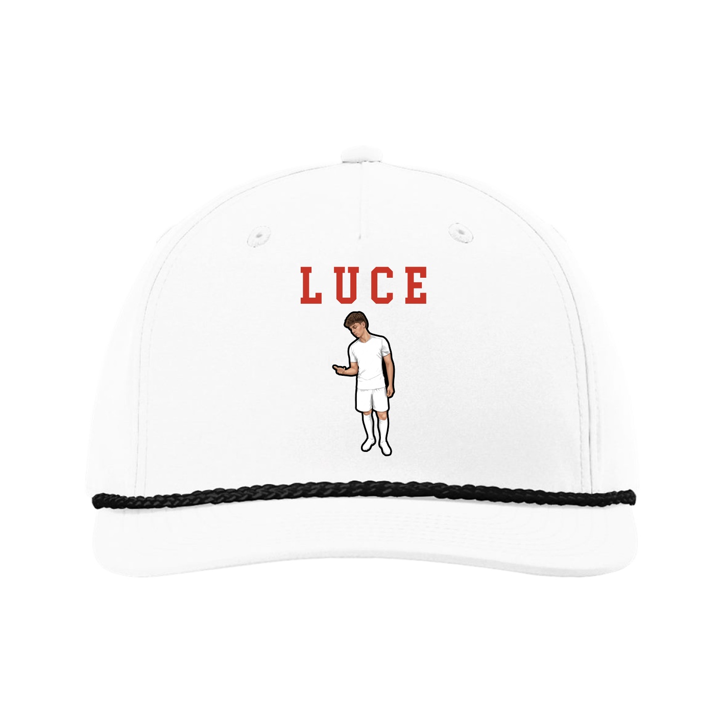Five-Panel Classic Rope Cap — Shirsey in White