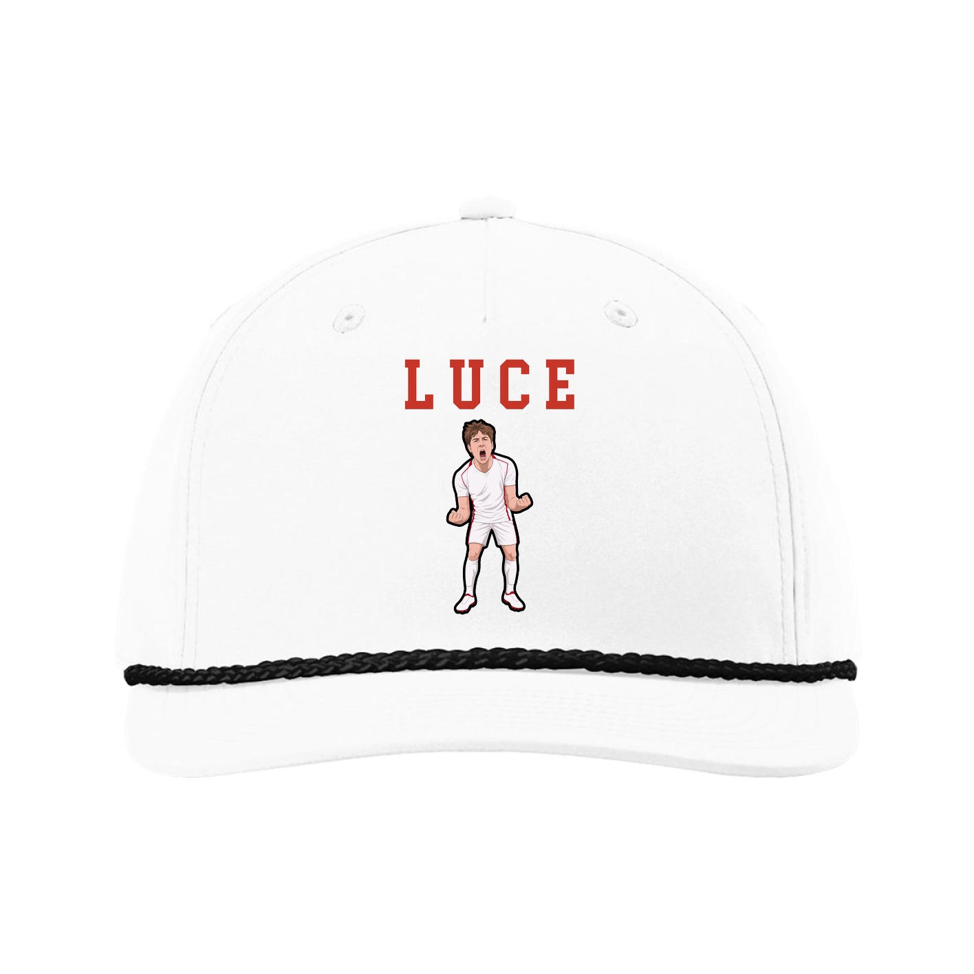 Five-Panel Classic Rope Cap — Shirsey in White