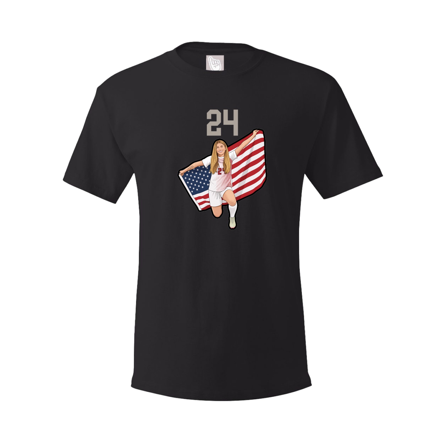 Youth Tee — Number Top in Black