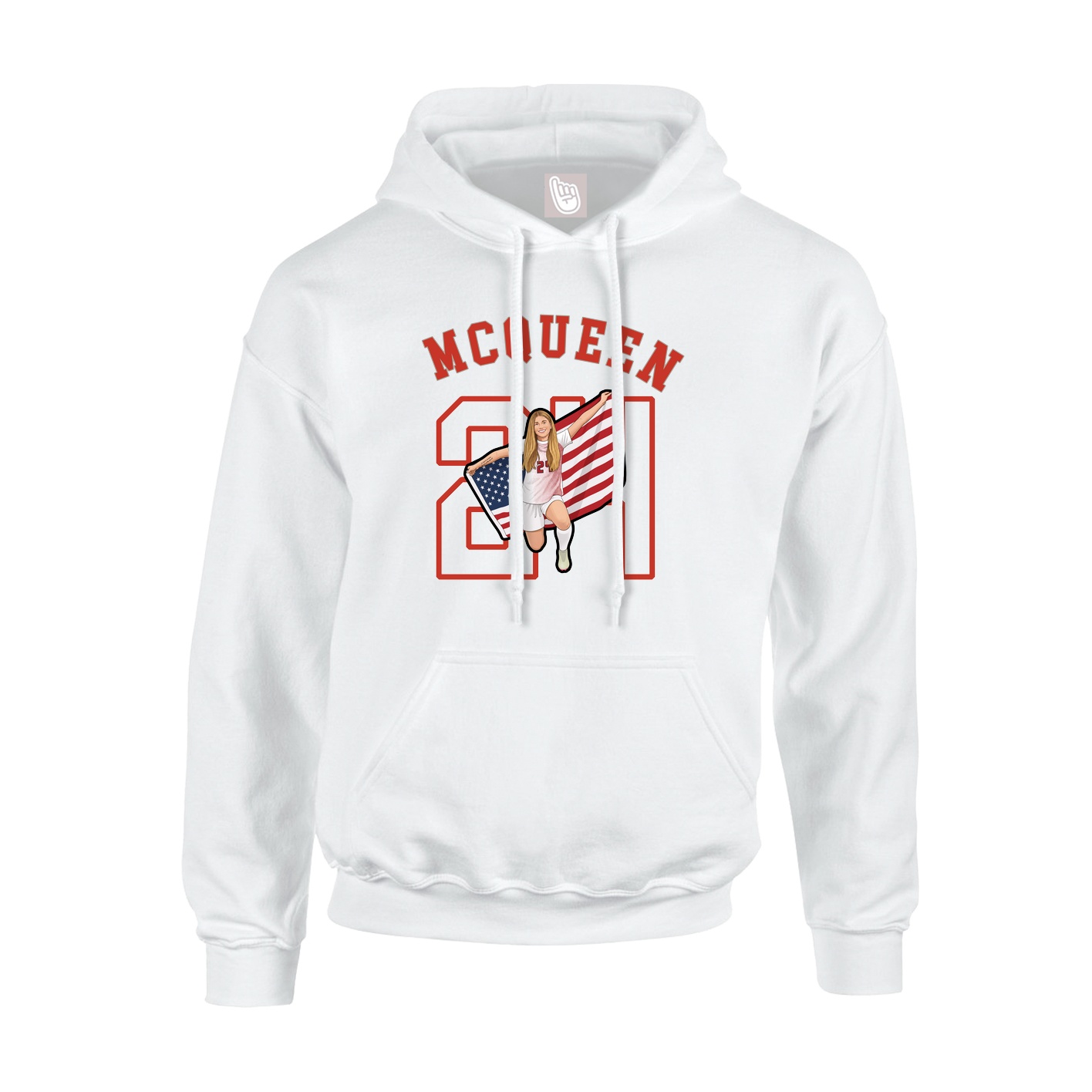 Youth Hoodie — Shirsey Arch in White