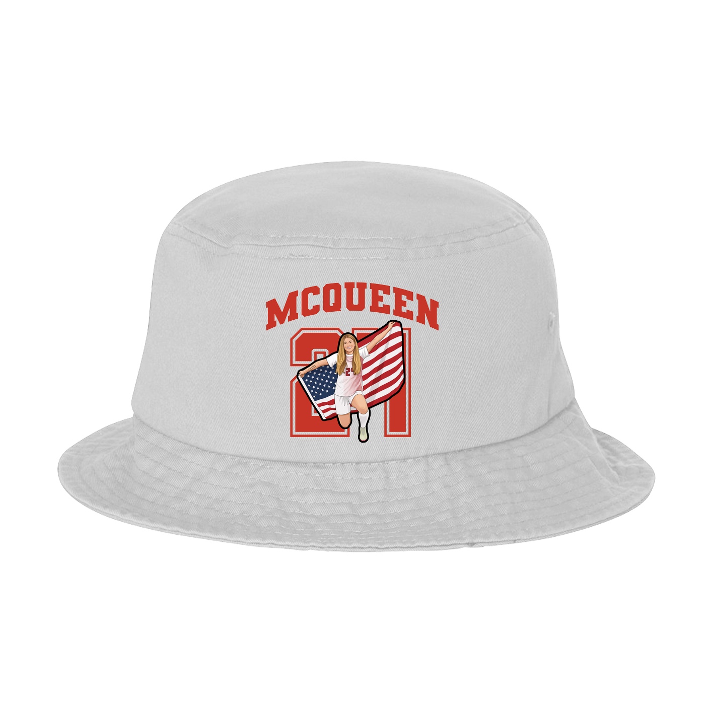 Bucket Cap — Number in White