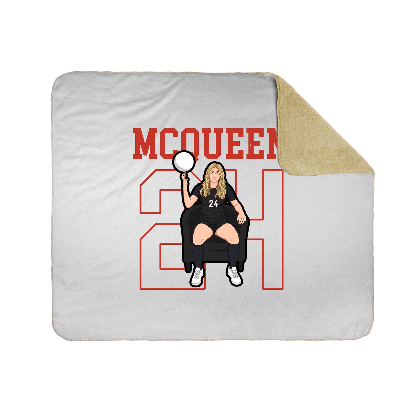 Throw Blanket — Shirsey in White