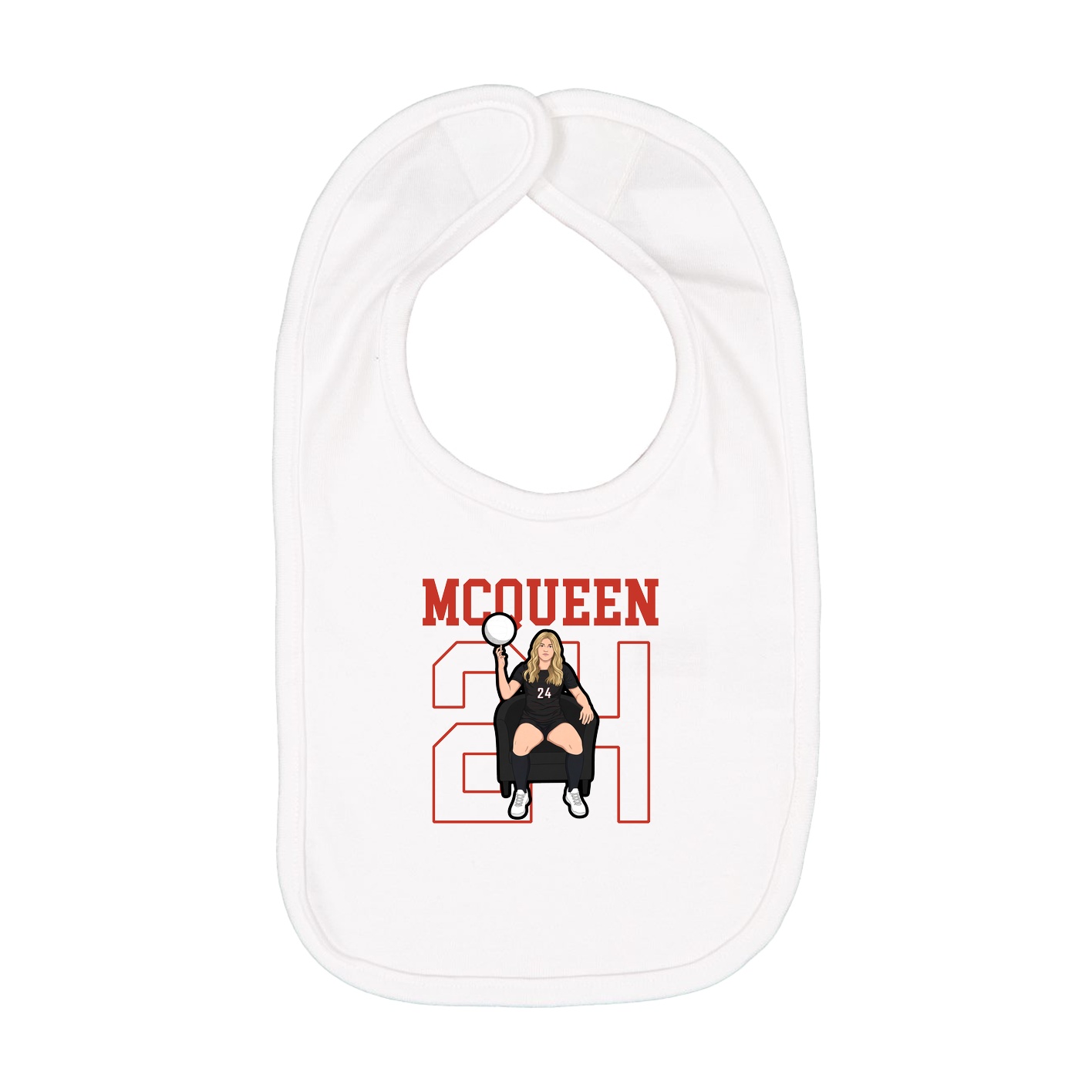 Infant Bib — Shirsey in White