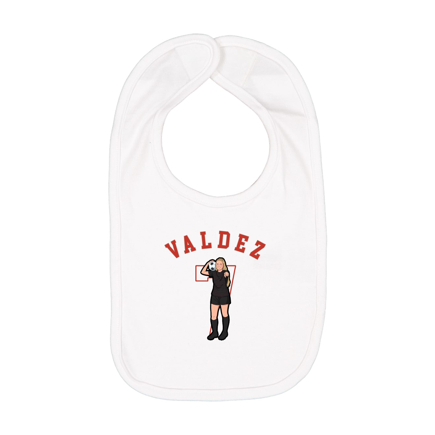 Infant Bib — Shirsey Arch in White