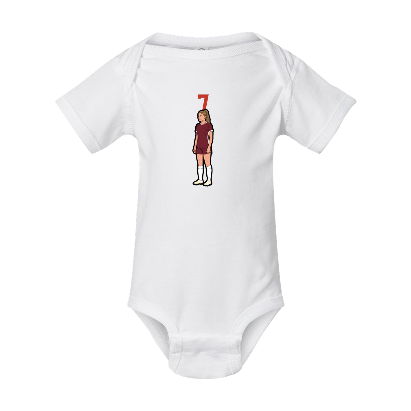 Baby Onesie — Number Top in White