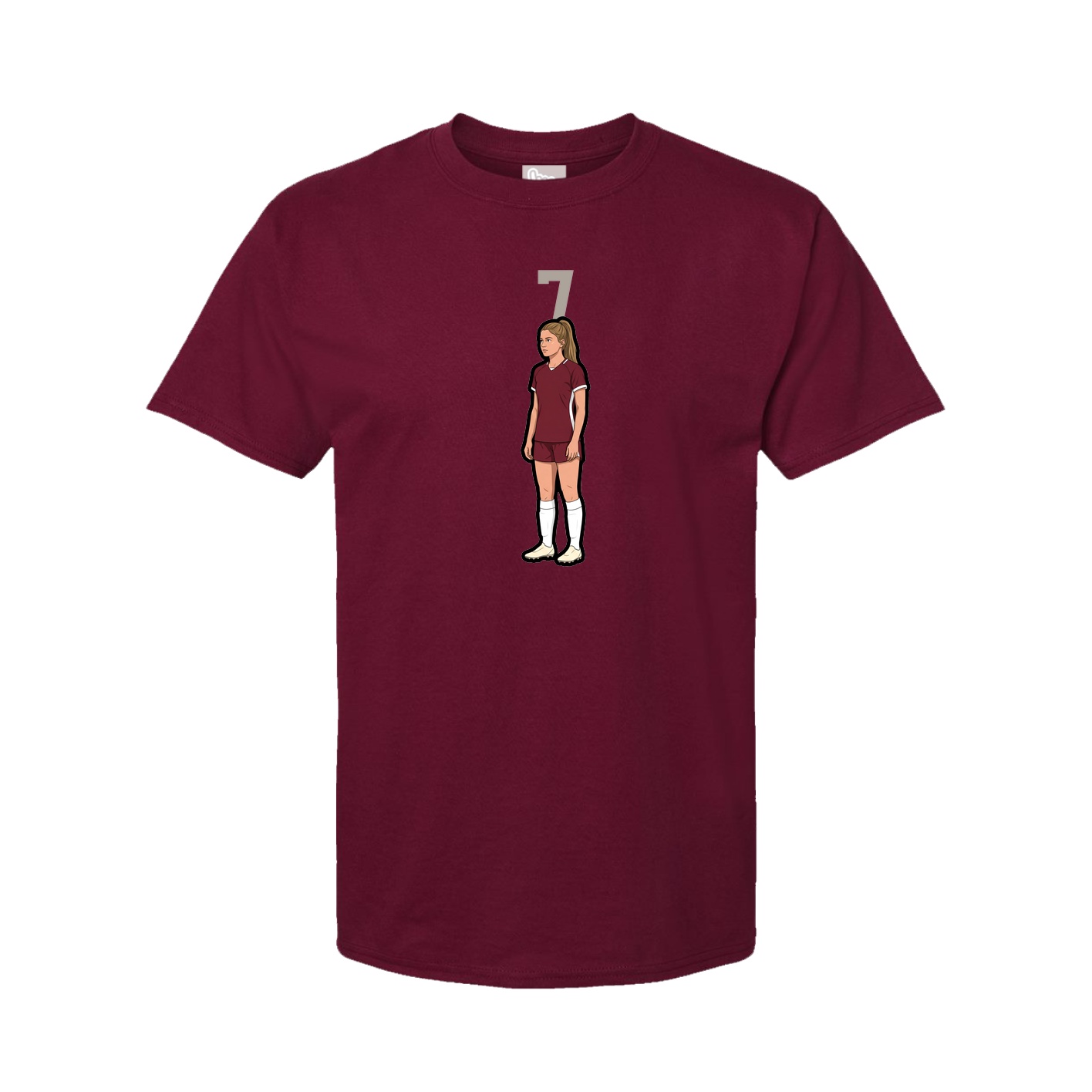 Tee — Number Top in Cardinal