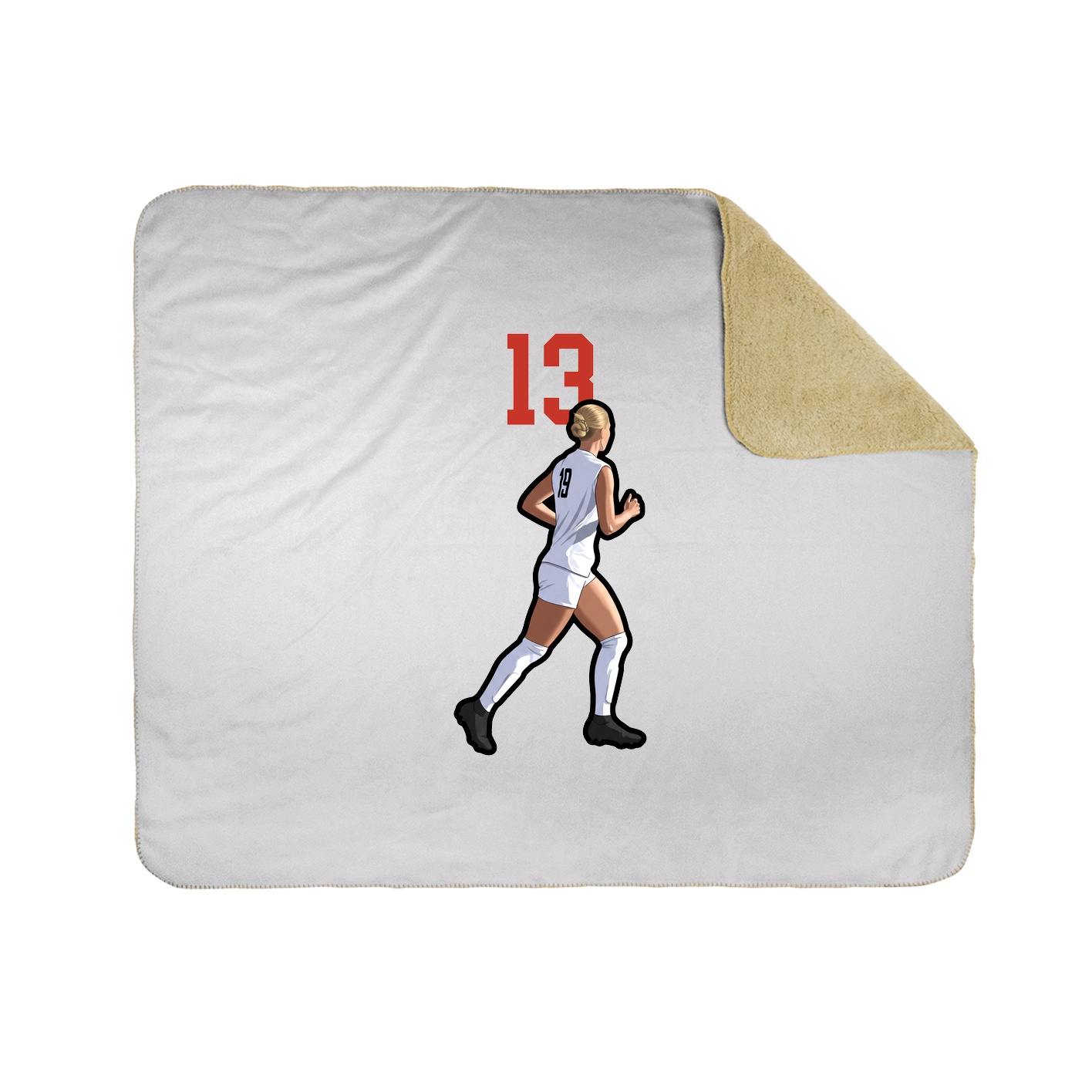 Throw Blanket — Number Top in White