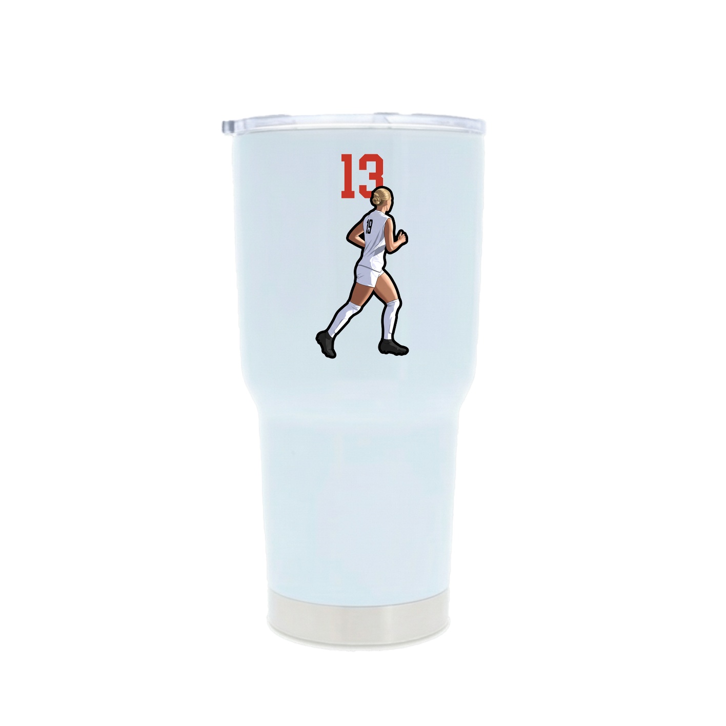 30oz Stainless Steel Tumbler — Number Top in White
