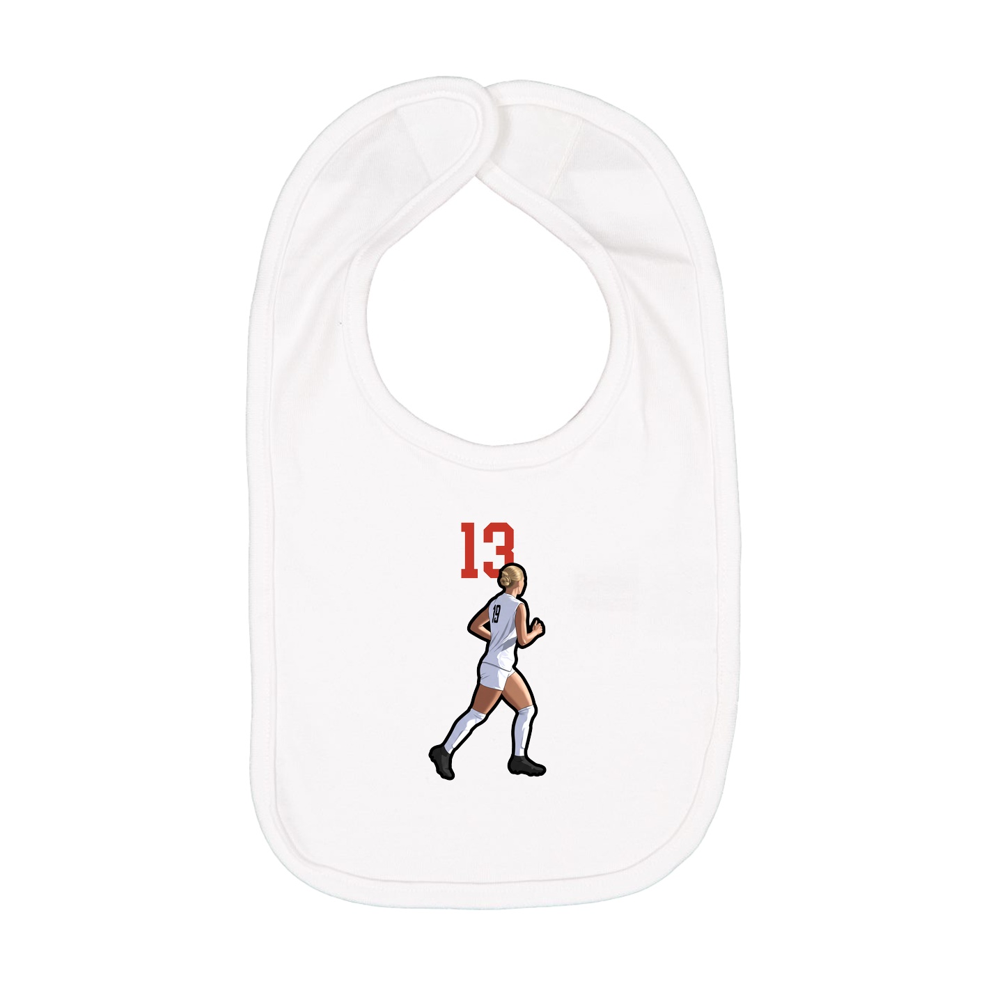 Infant Bib — Number Top in White