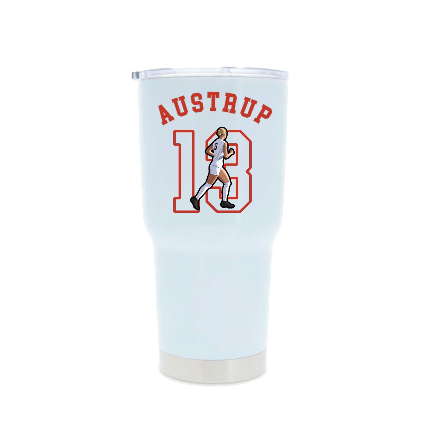 30oz Stainless Steel Tumbler — Shirsey Arch in White