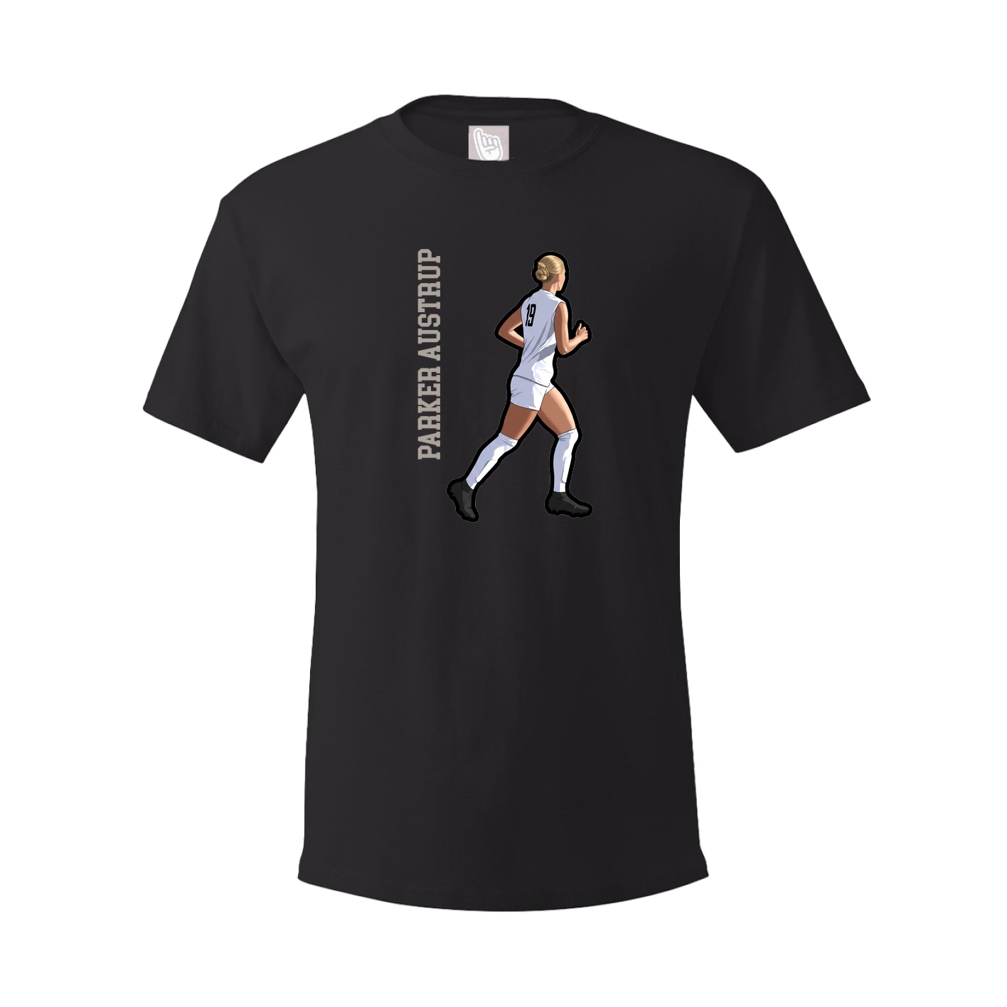Youth Tee — Name Vertical in Black