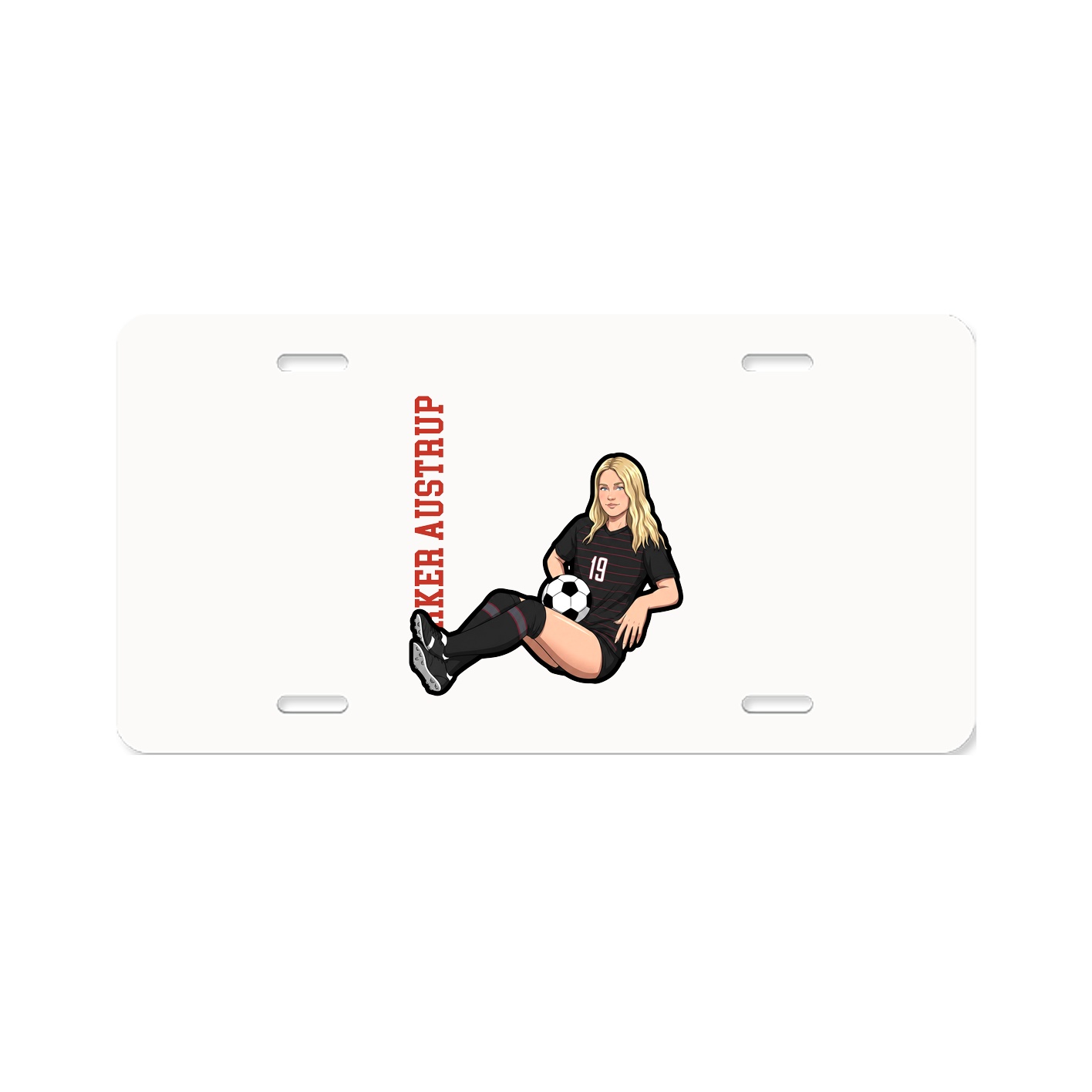 License Plate — Name Vertical in Classic