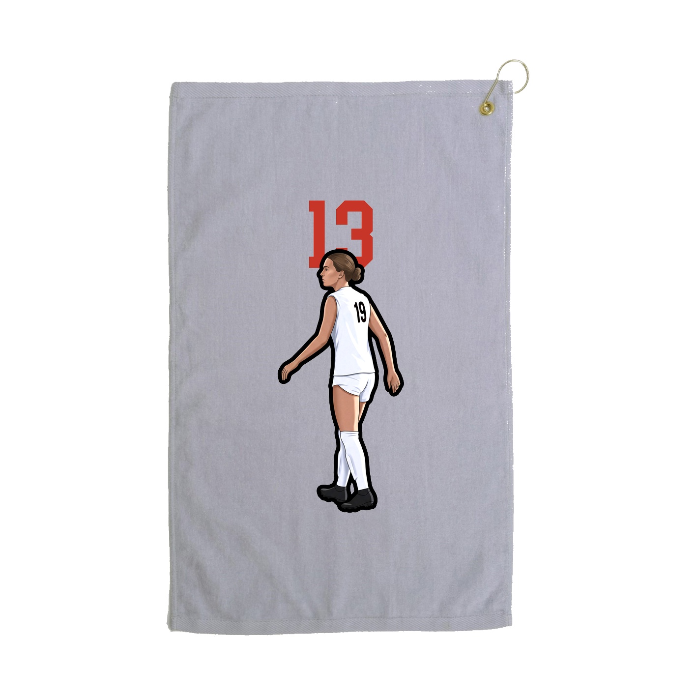Golf Towel — Number Top in Grey