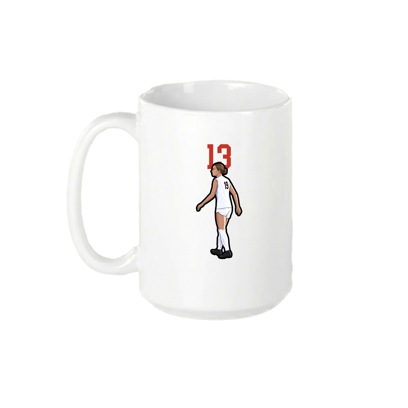 15oz Coffee Mug — Number Top in White