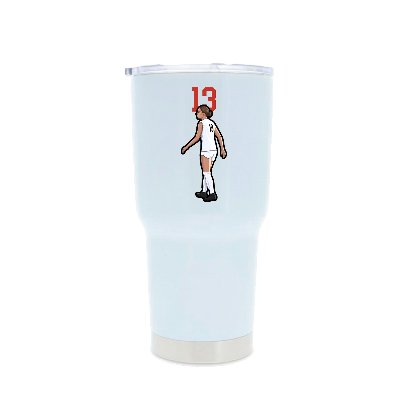 30oz Stainless Steel Tumbler — Number Top in White