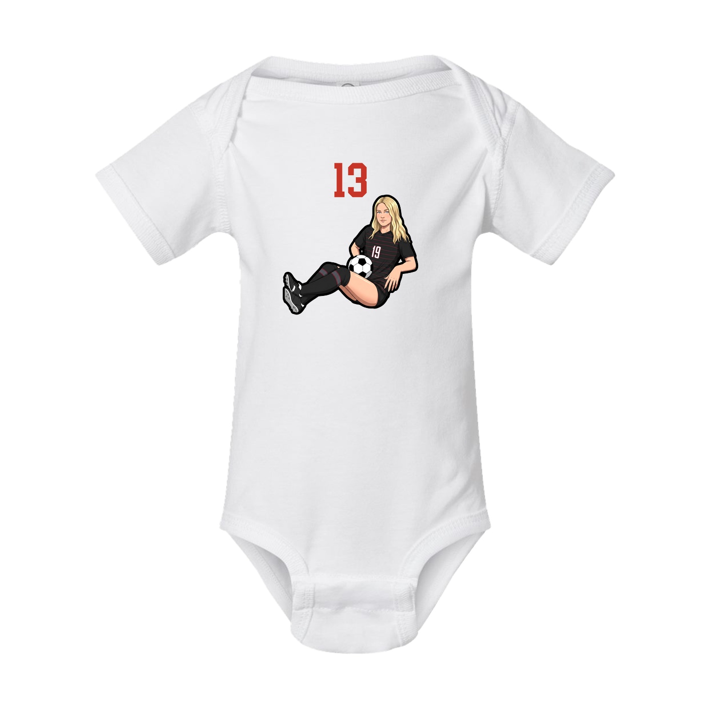 Baby Onesie — Number Top in White