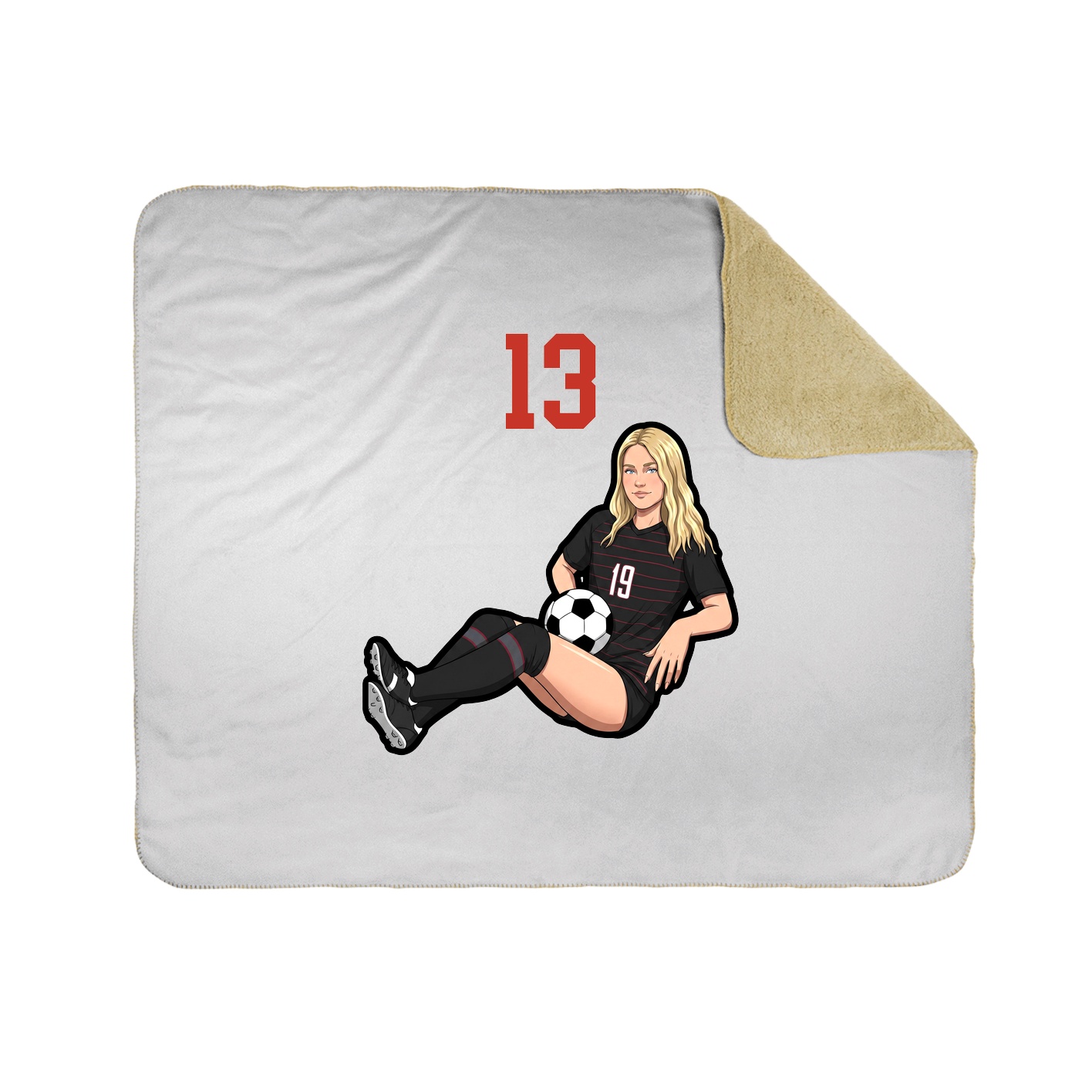Throw Blanket — Number Top in White