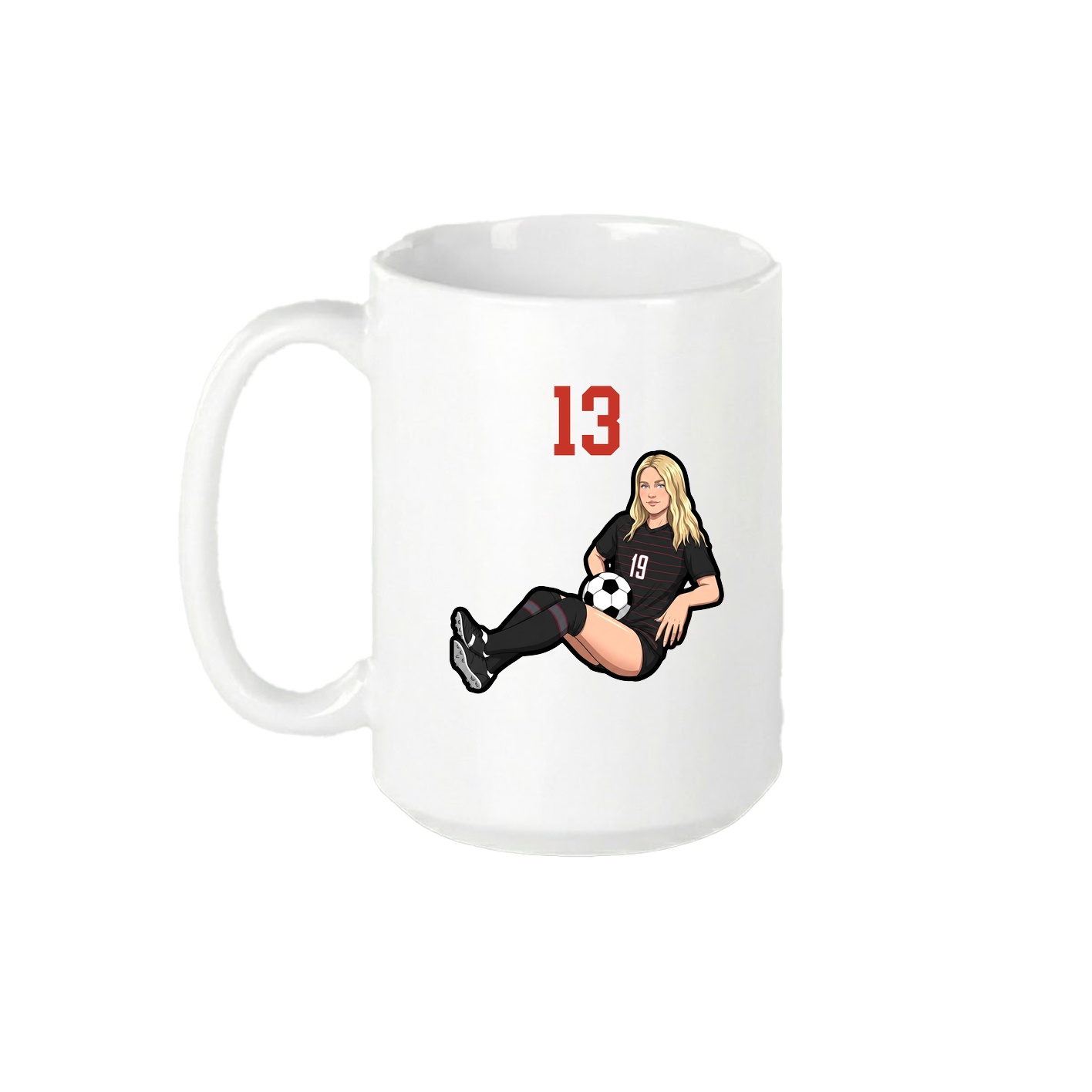 15oz Coffee Mug — Number Top in White
