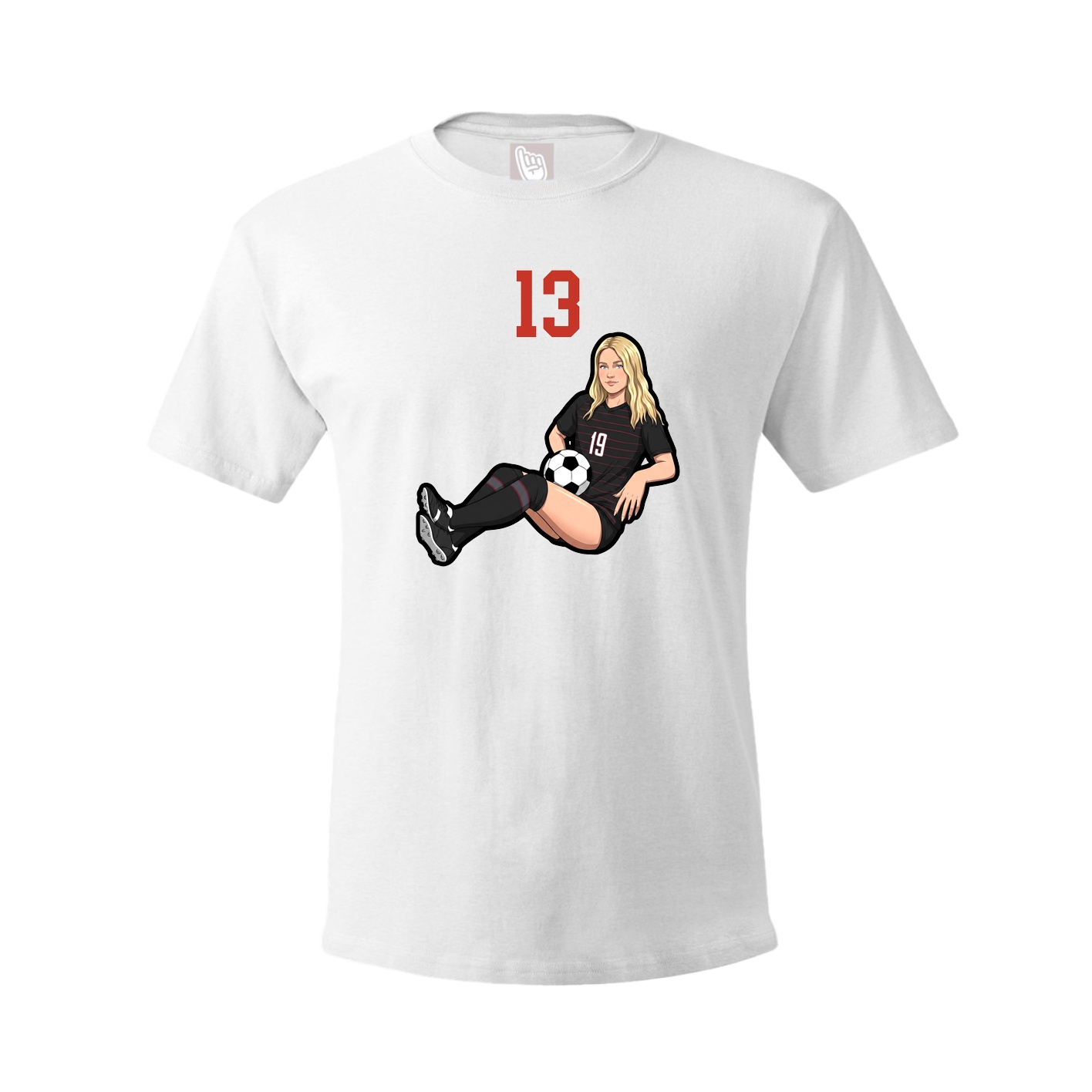 Youth Tee — Number Top in White
