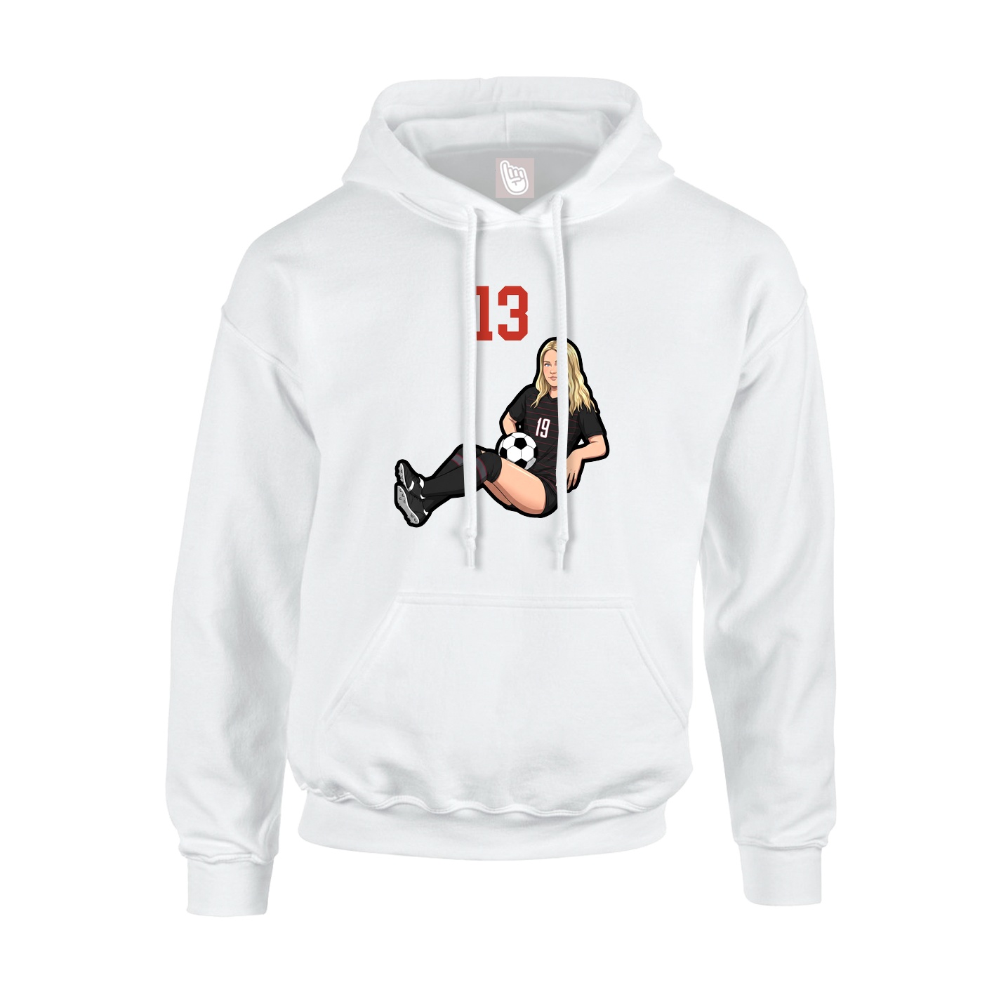 Hoodie — Number Top in White