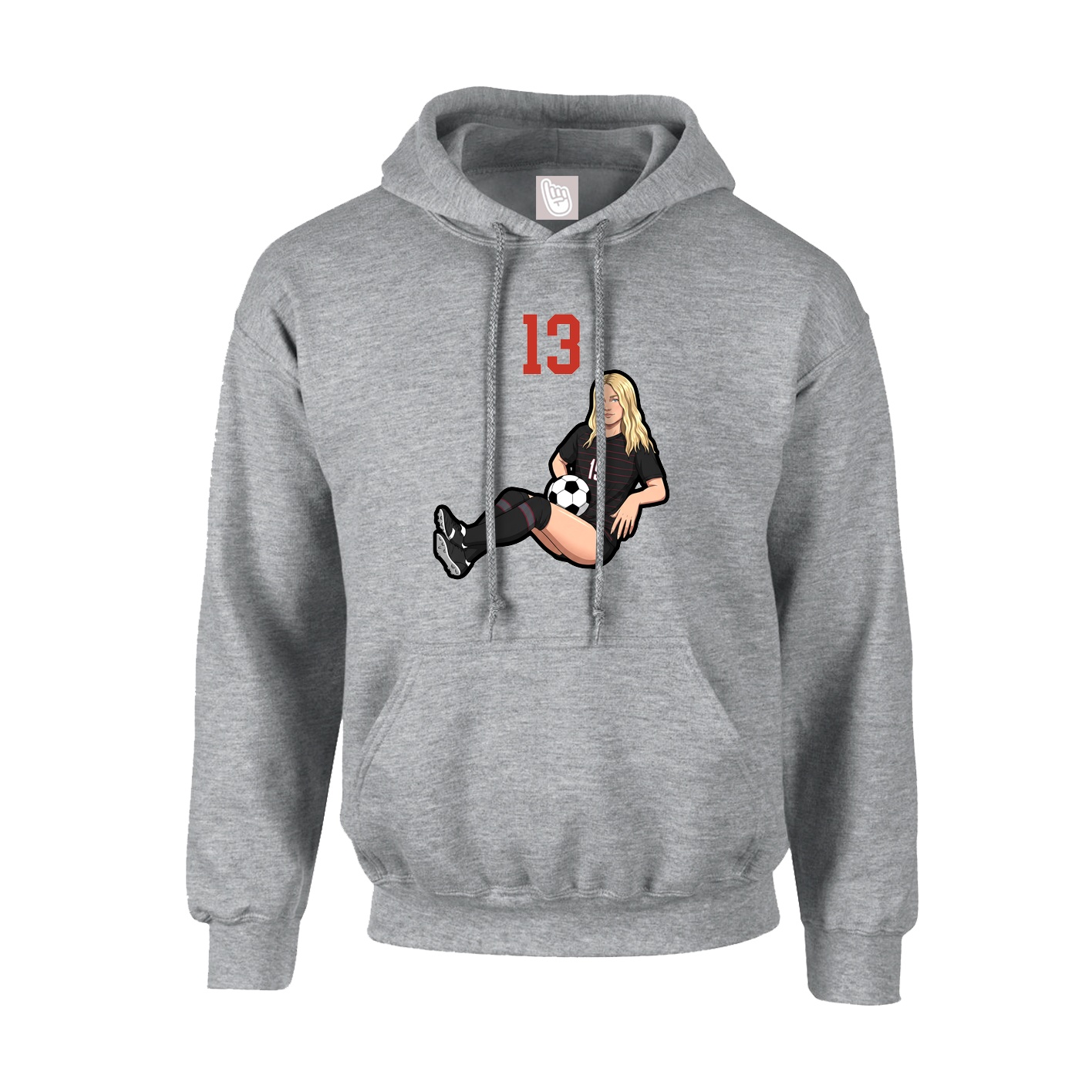 Youth Hoodie — Number Top in Grey