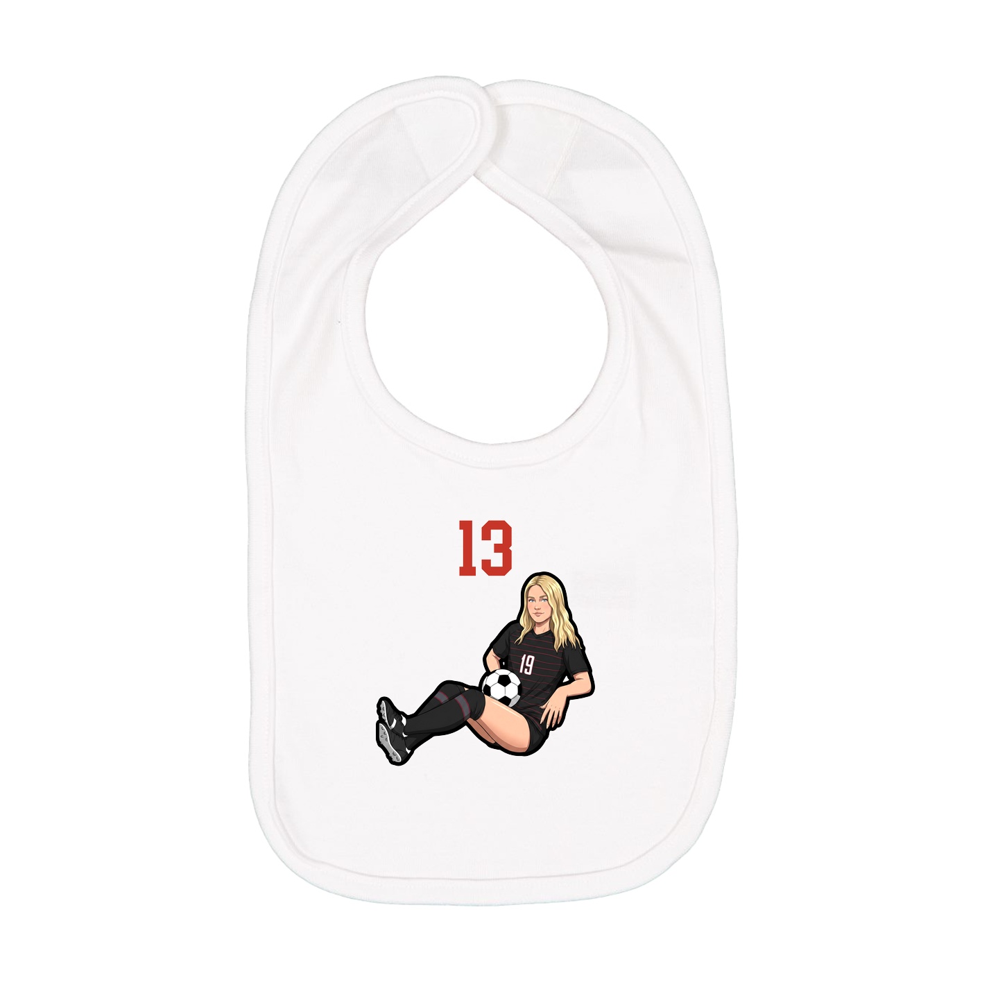 Infant Bib — Number Top in White