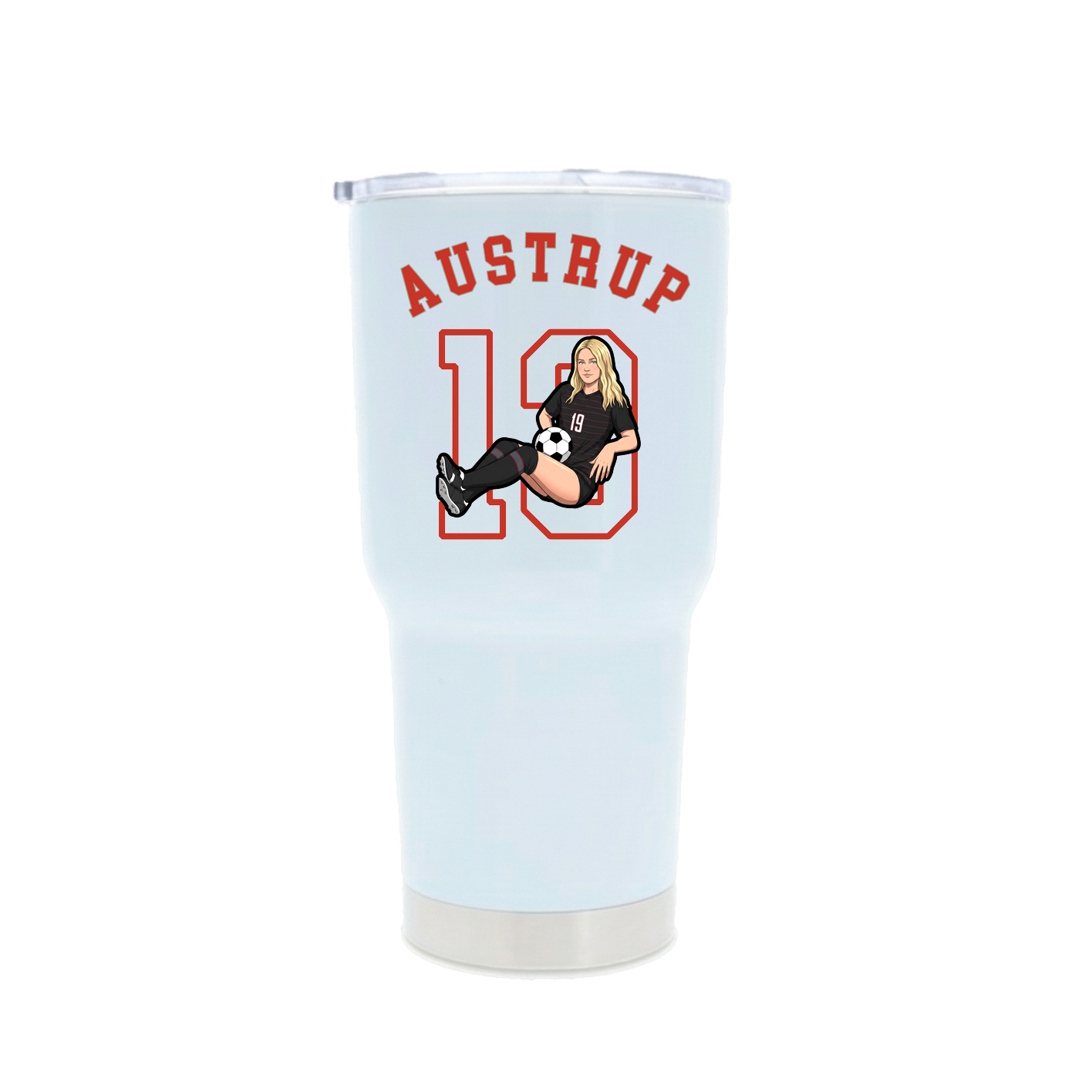 30oz Stainless Steel Tumbler — Shirsey Arch in White