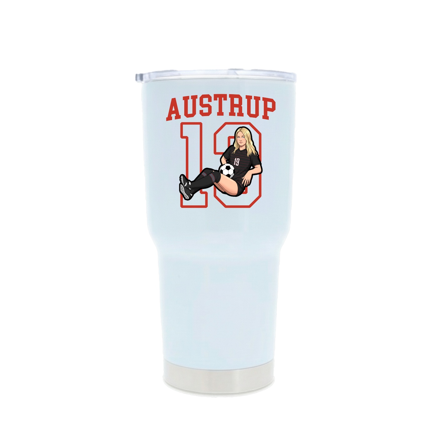 30oz Stainless Steel Tumbler — Shirsey in White
