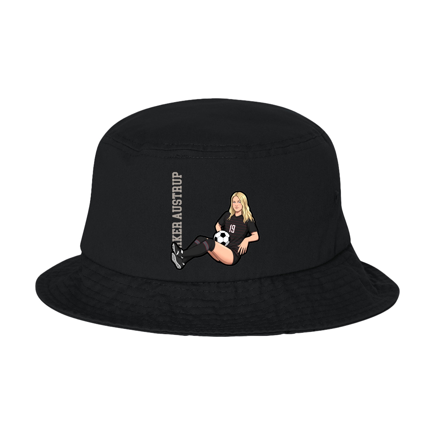 Bucket Cap — Name Vertical in Black