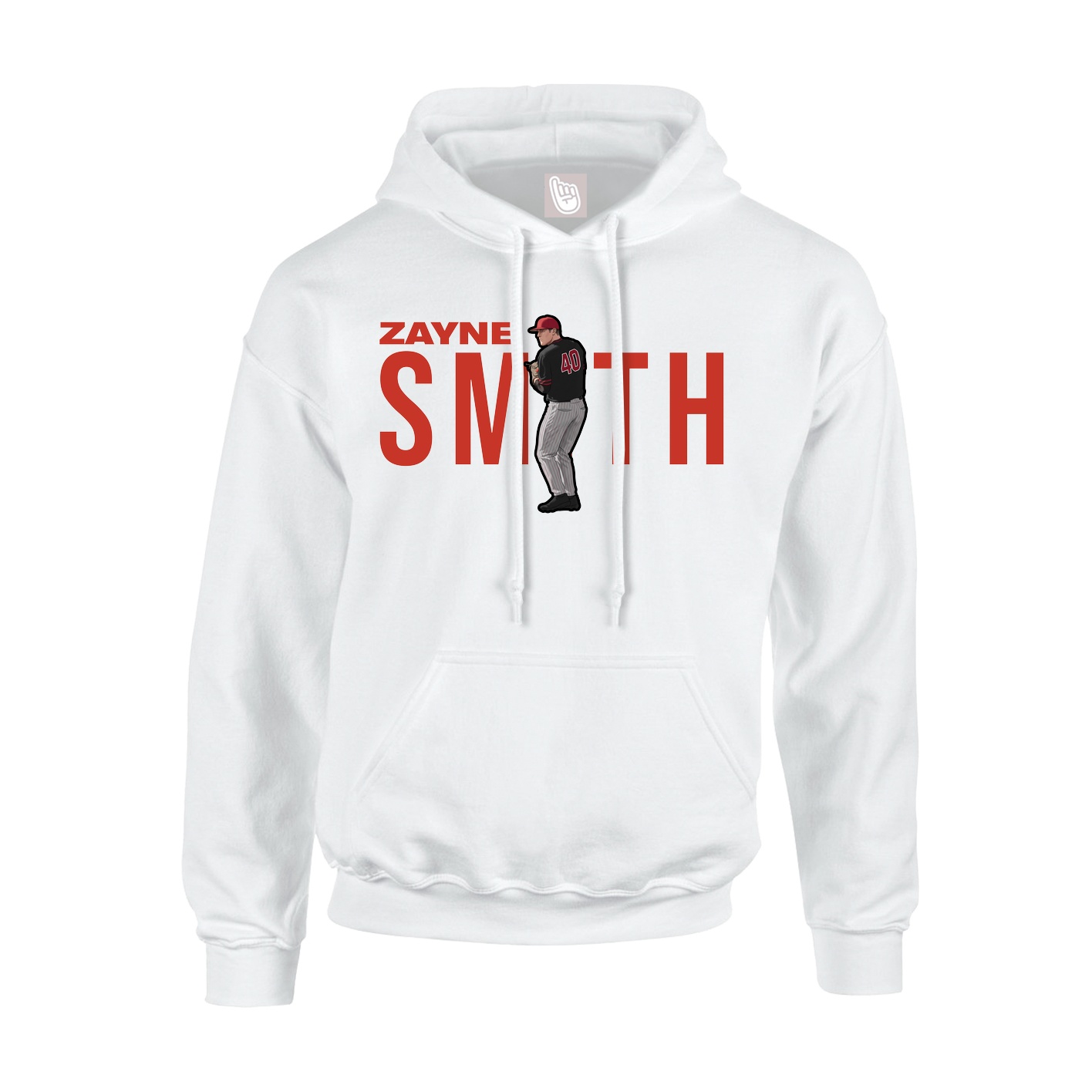 Youth Hoodie — Player Name in White