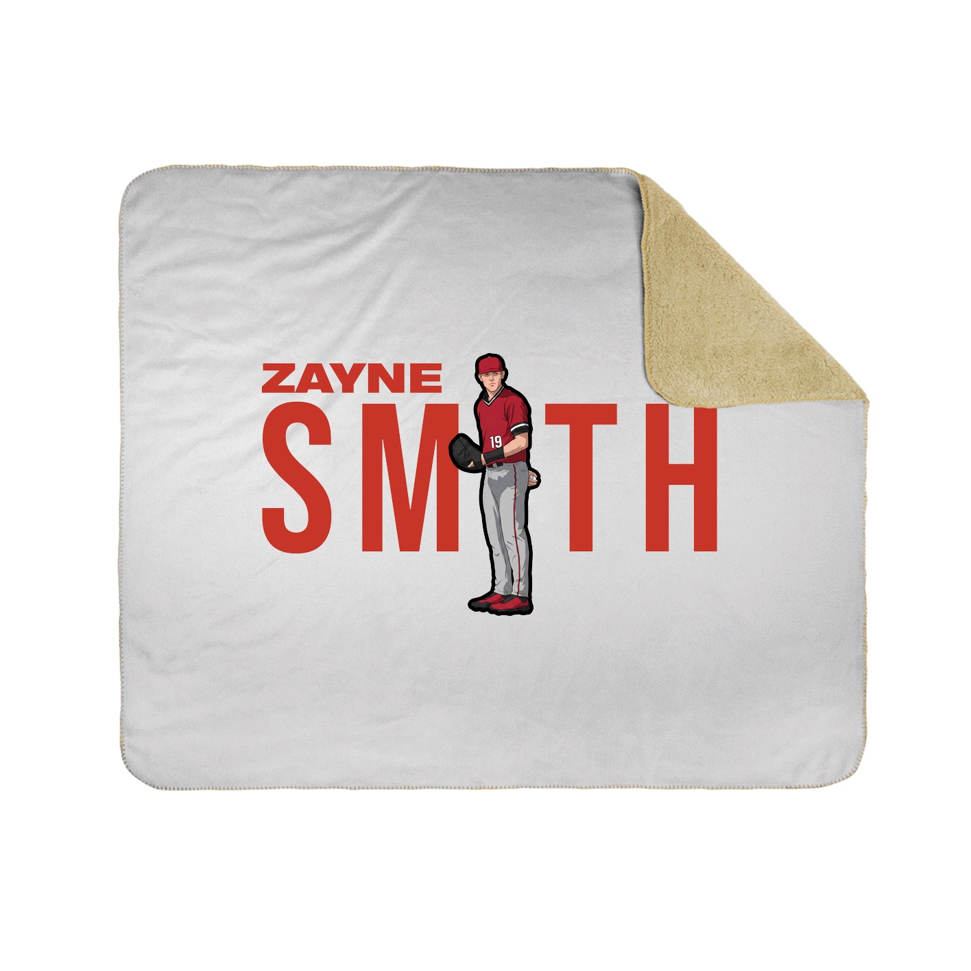 Throw Blanket — Player Name in White